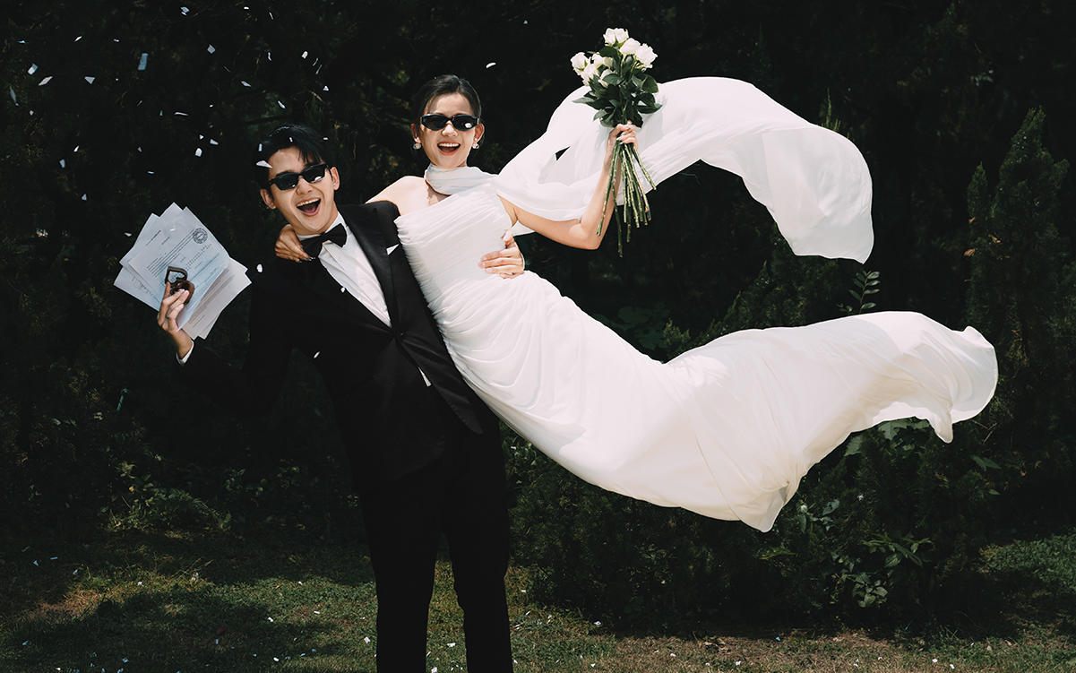 甜酷樹(shù)林婚紗照～余生相伴的浪漫時(shí)刻