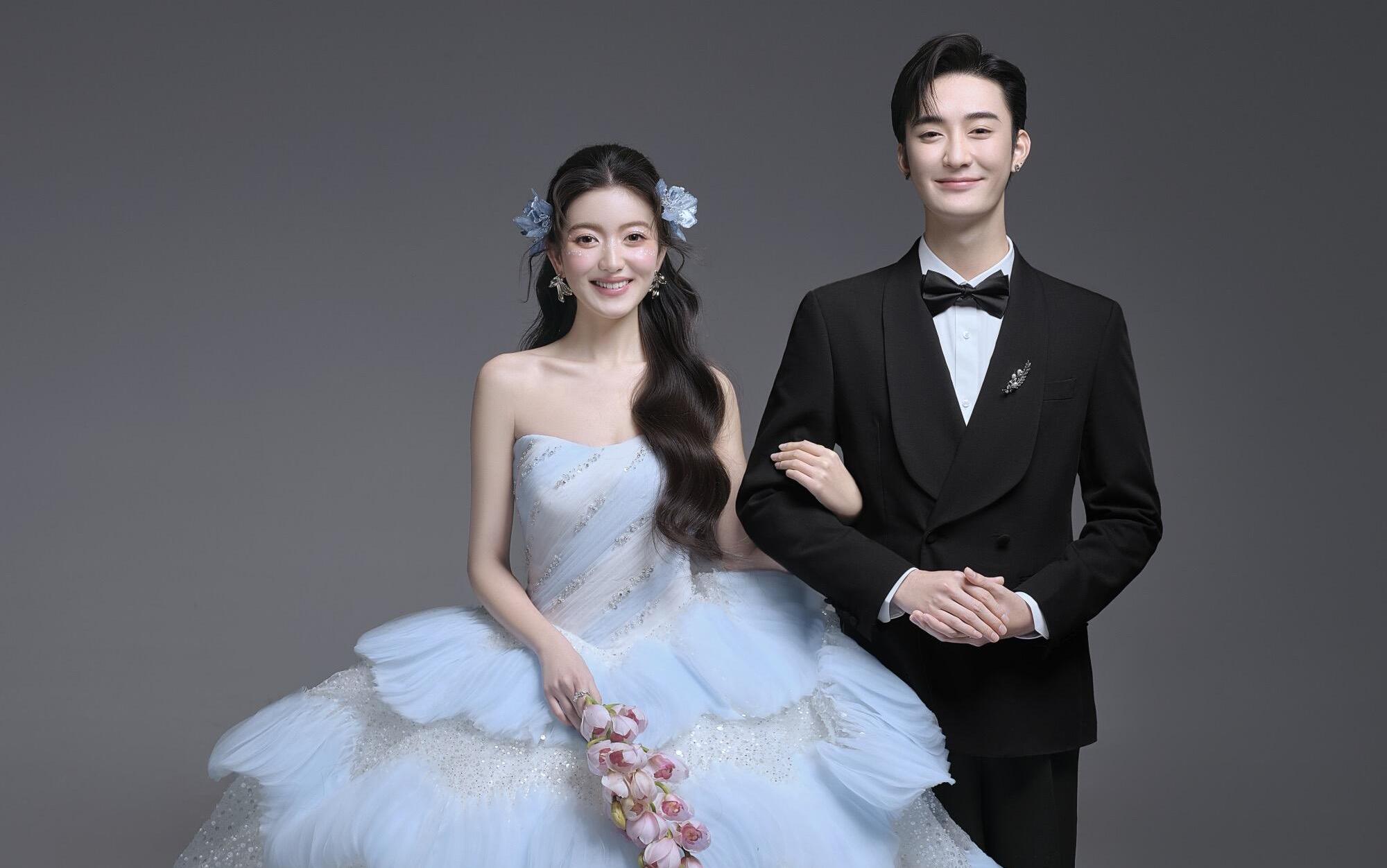 盲选都不会出错的蓝色婚纱照❤仪式感爆棚