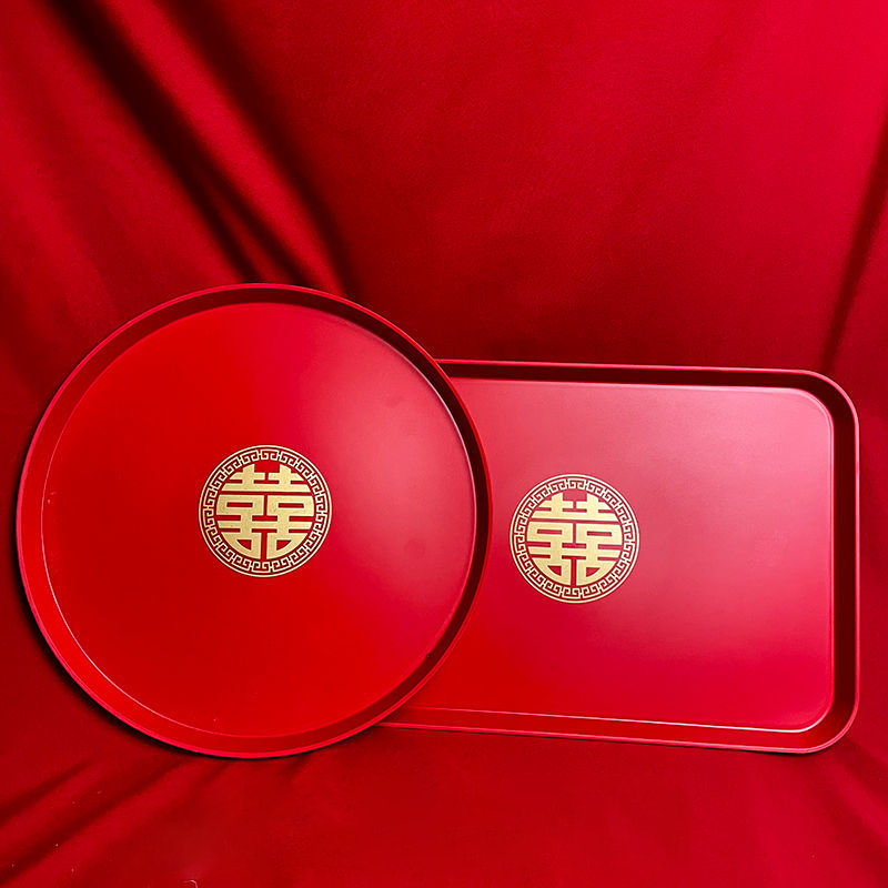 喜字托盘敬茶糖果盘