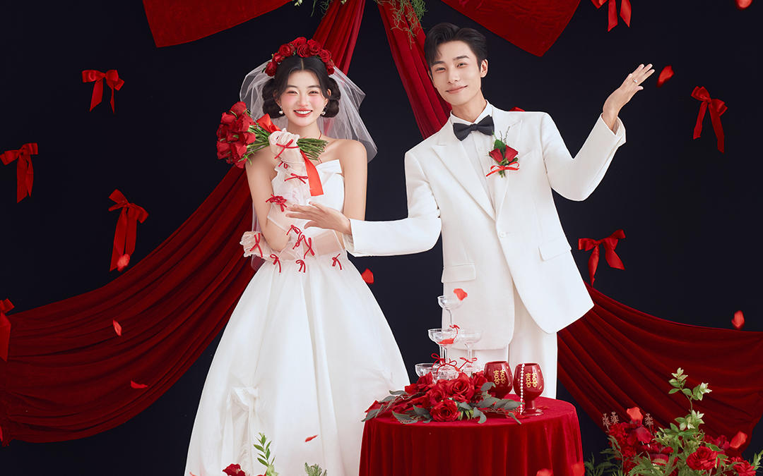【西北龙摄影】超有氛围感的蝴蝶结喜嫁婚照