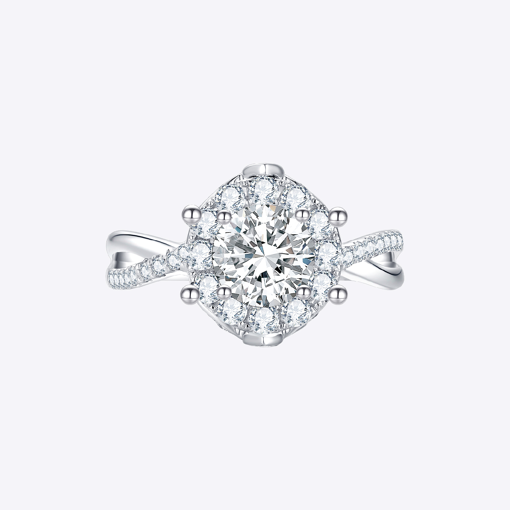 SHINEKEY 光钥 FlowerLove恋花 Pt950钻戒 精选D色克拉钻