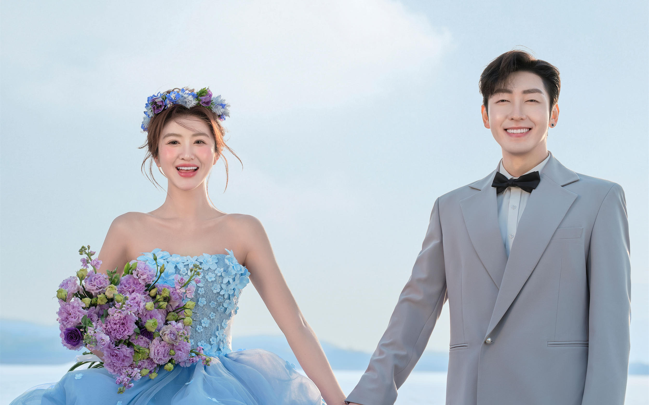 这样浪漫清新的海边婚纱照，是谁不喜欢啊⁉️