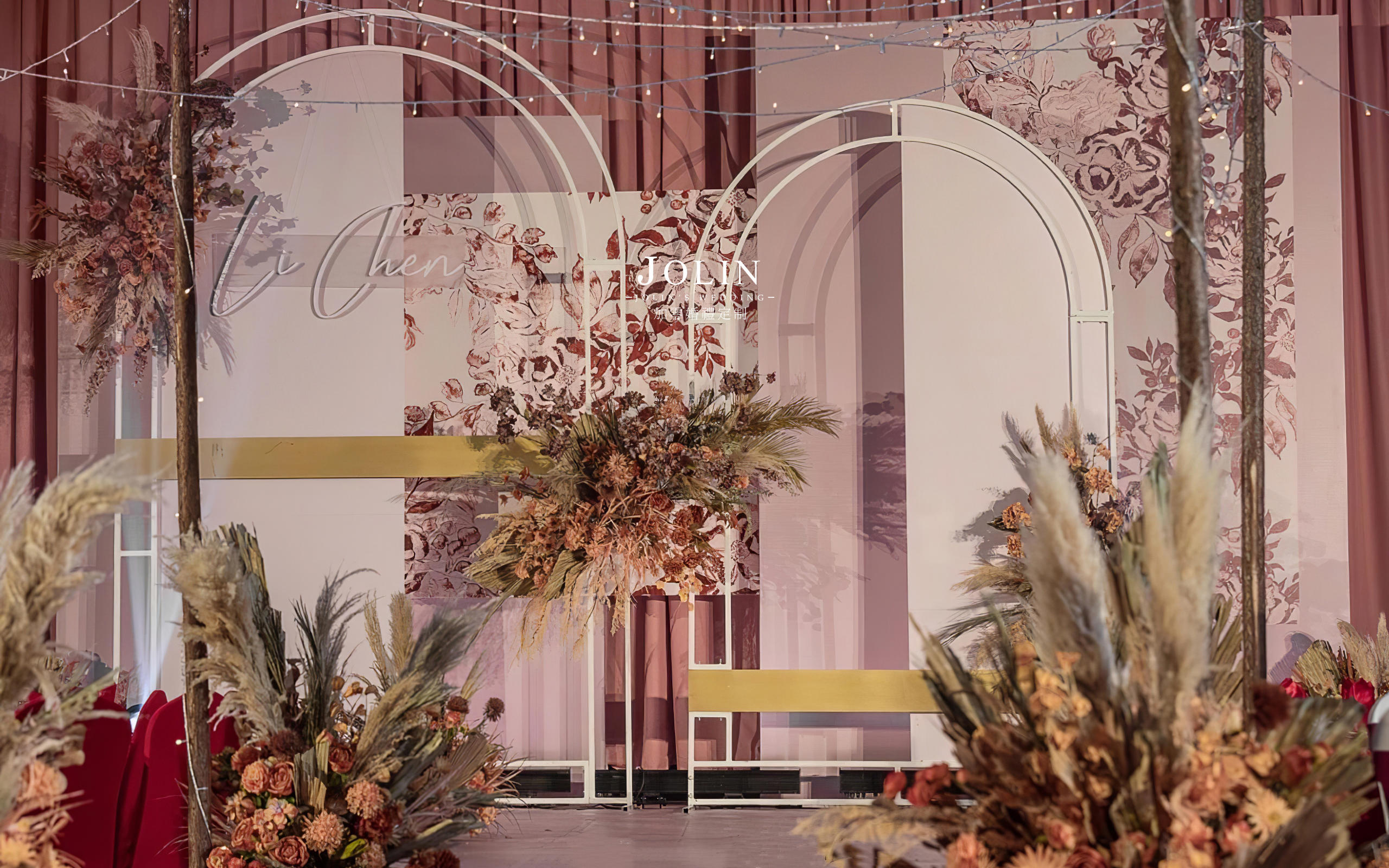 唯美小清新性价比精致香槟粉色婚礼