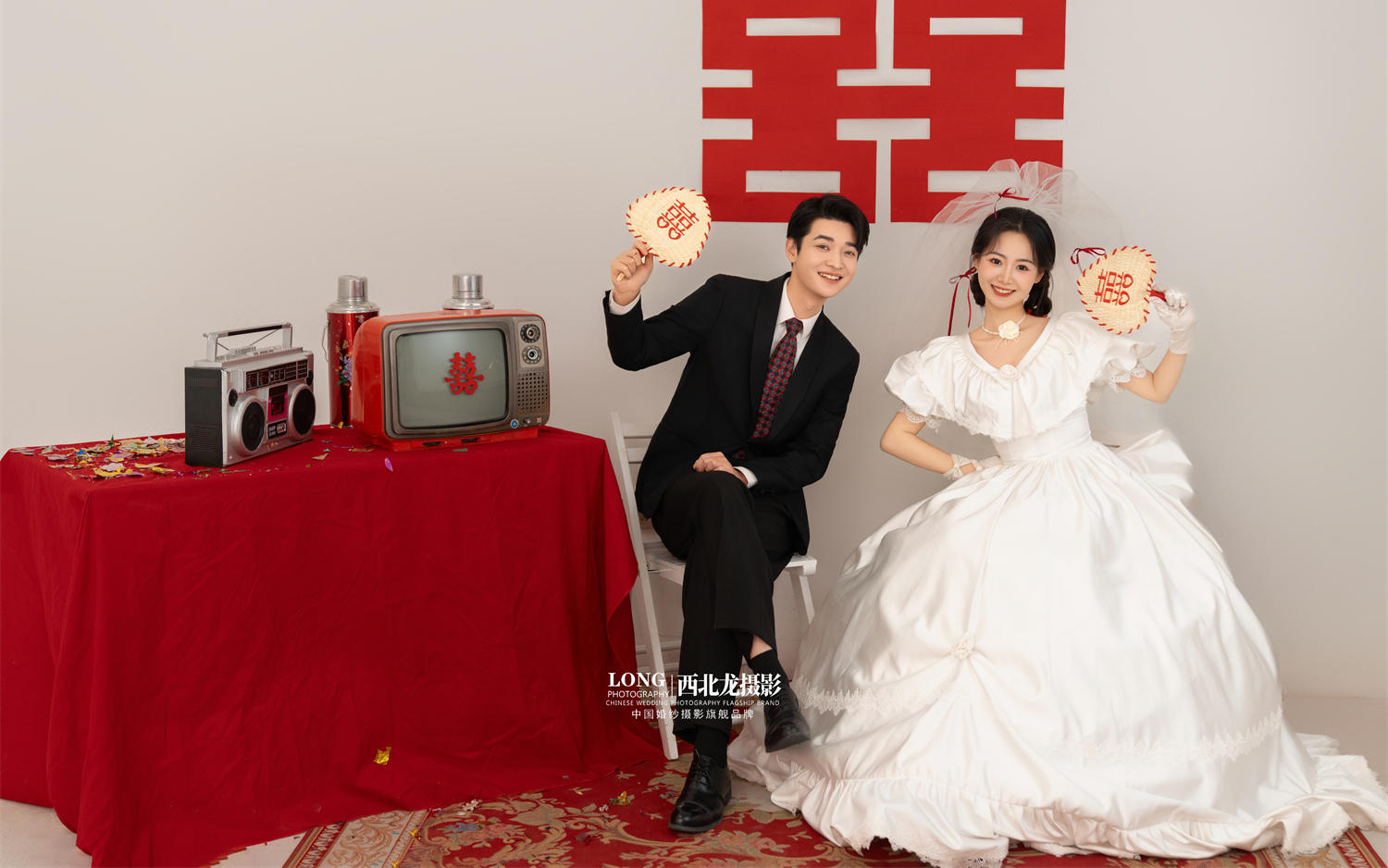 惊艳朋友圈❣超适合官宣的喜嫁风婚纱照！！