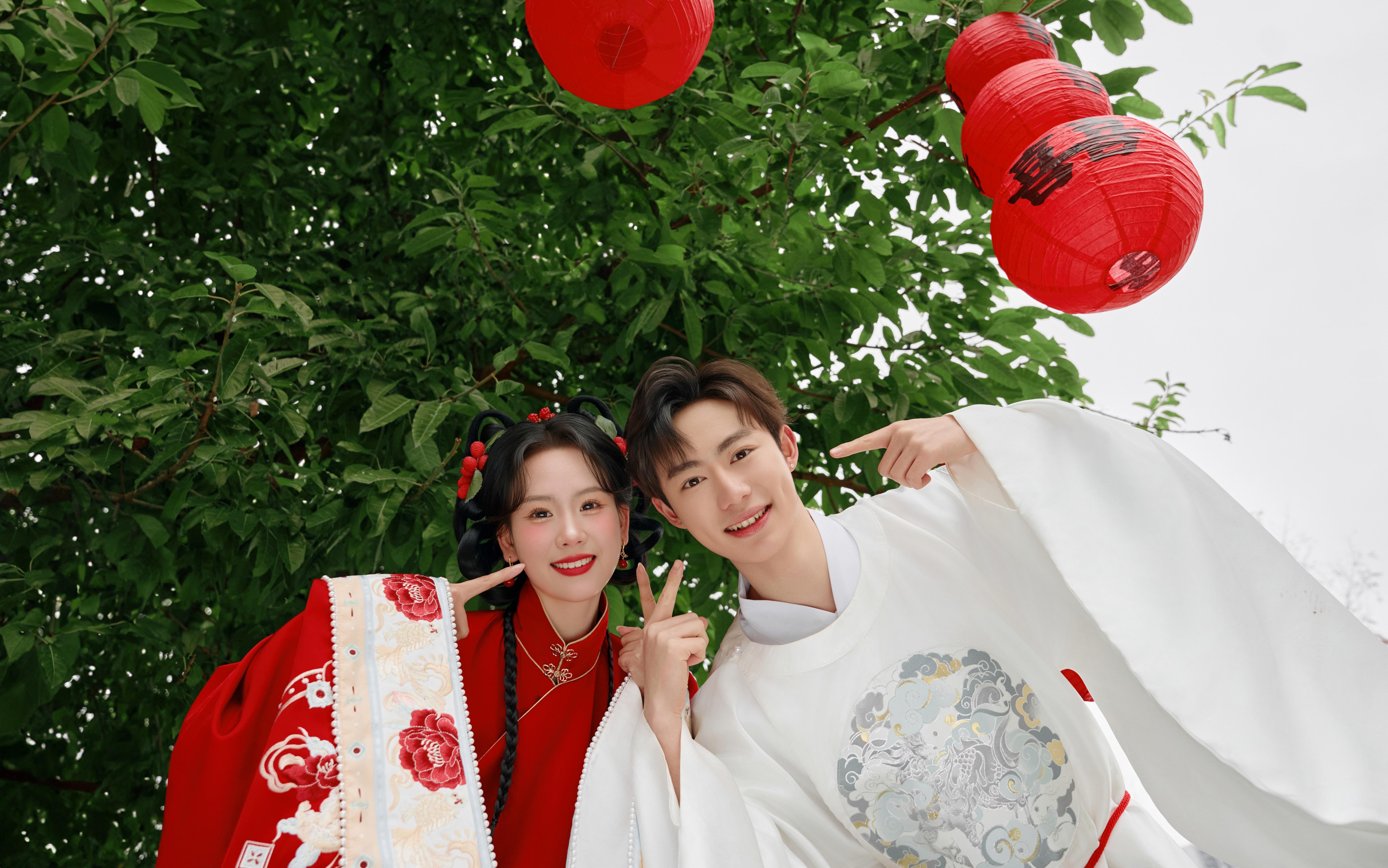 好甜!中山也能拍全網(wǎng)爆火的喜嫁漢服婚紗照啦~