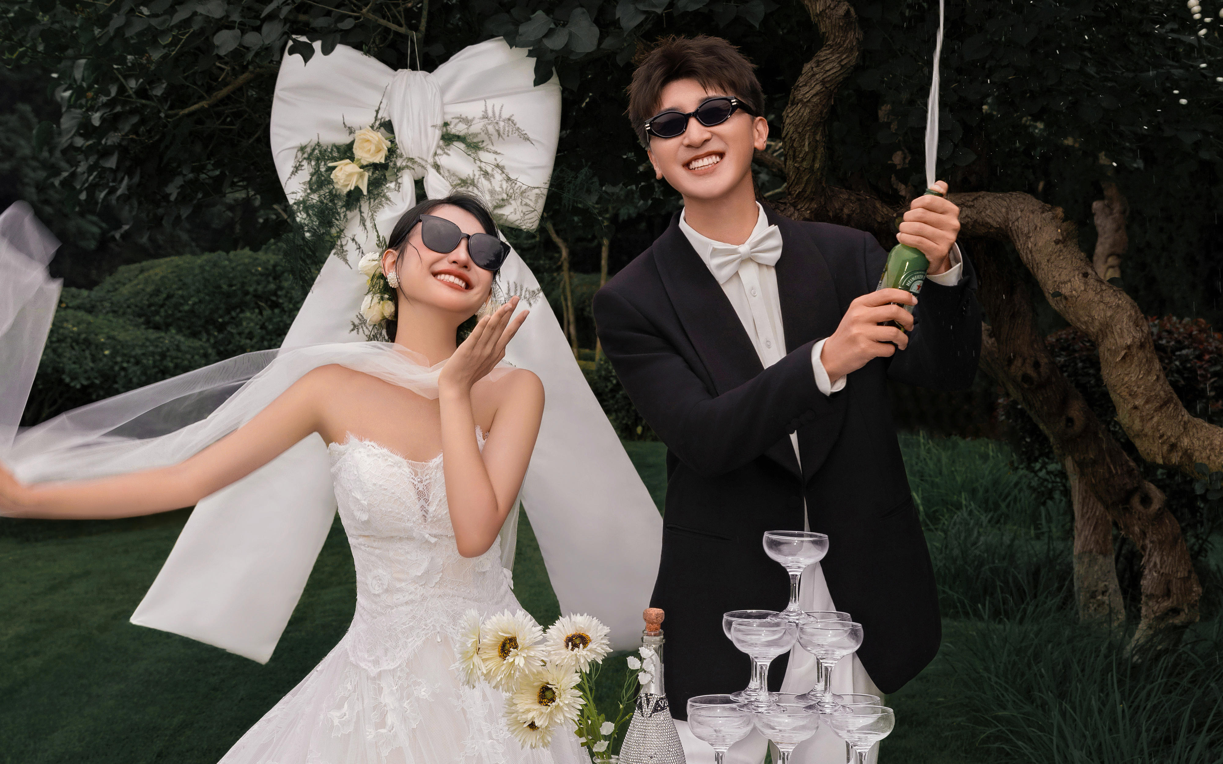 我們熱烈自由??活人感甜酷婚紗照超有氛圍