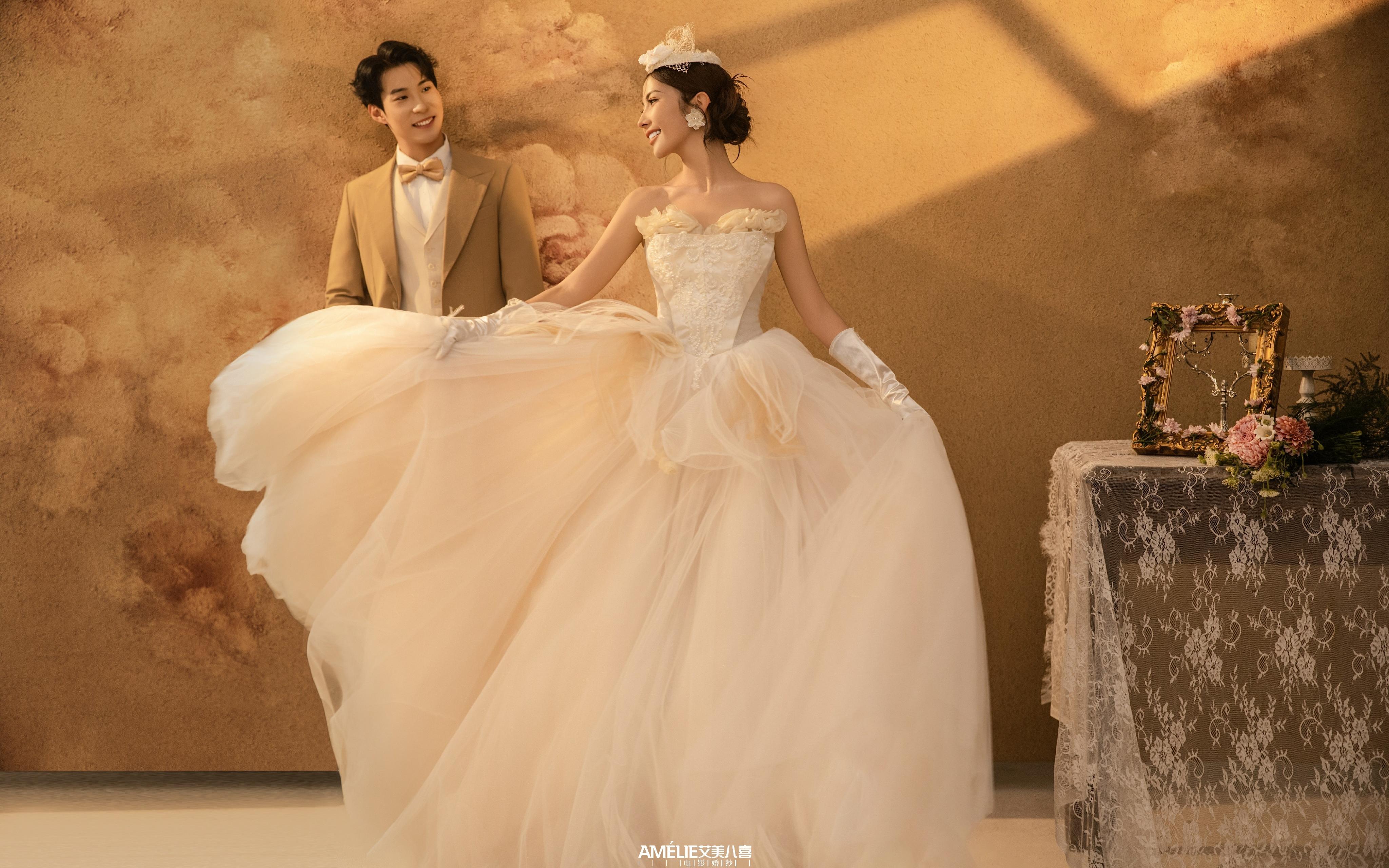 油画白纱！婚照超治愈❤️