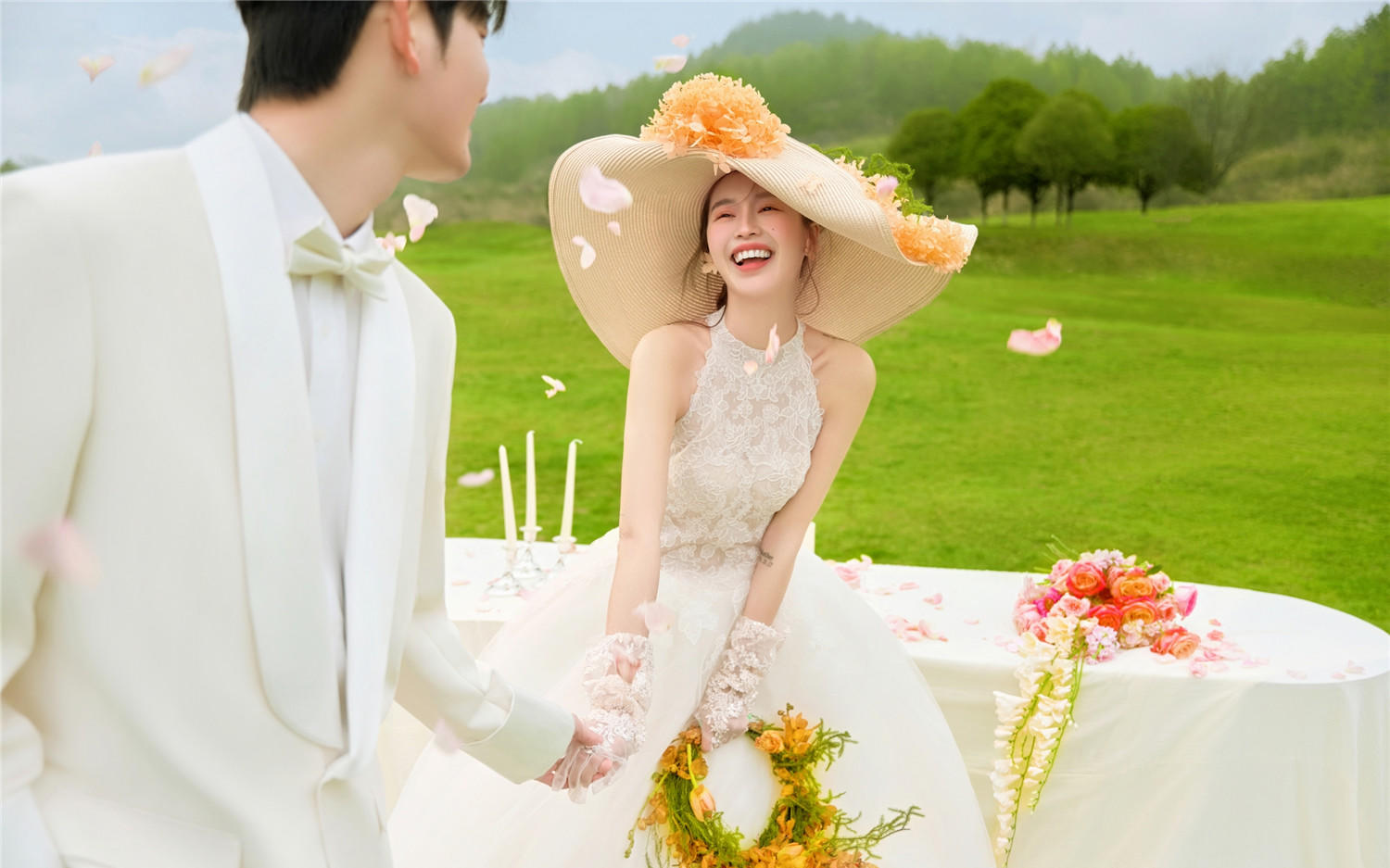 【西北龙摄影】森系草坪法式婚纱照！