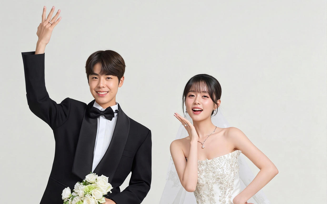 有點甜又有點韓的室內(nèi)小眾婚紗照