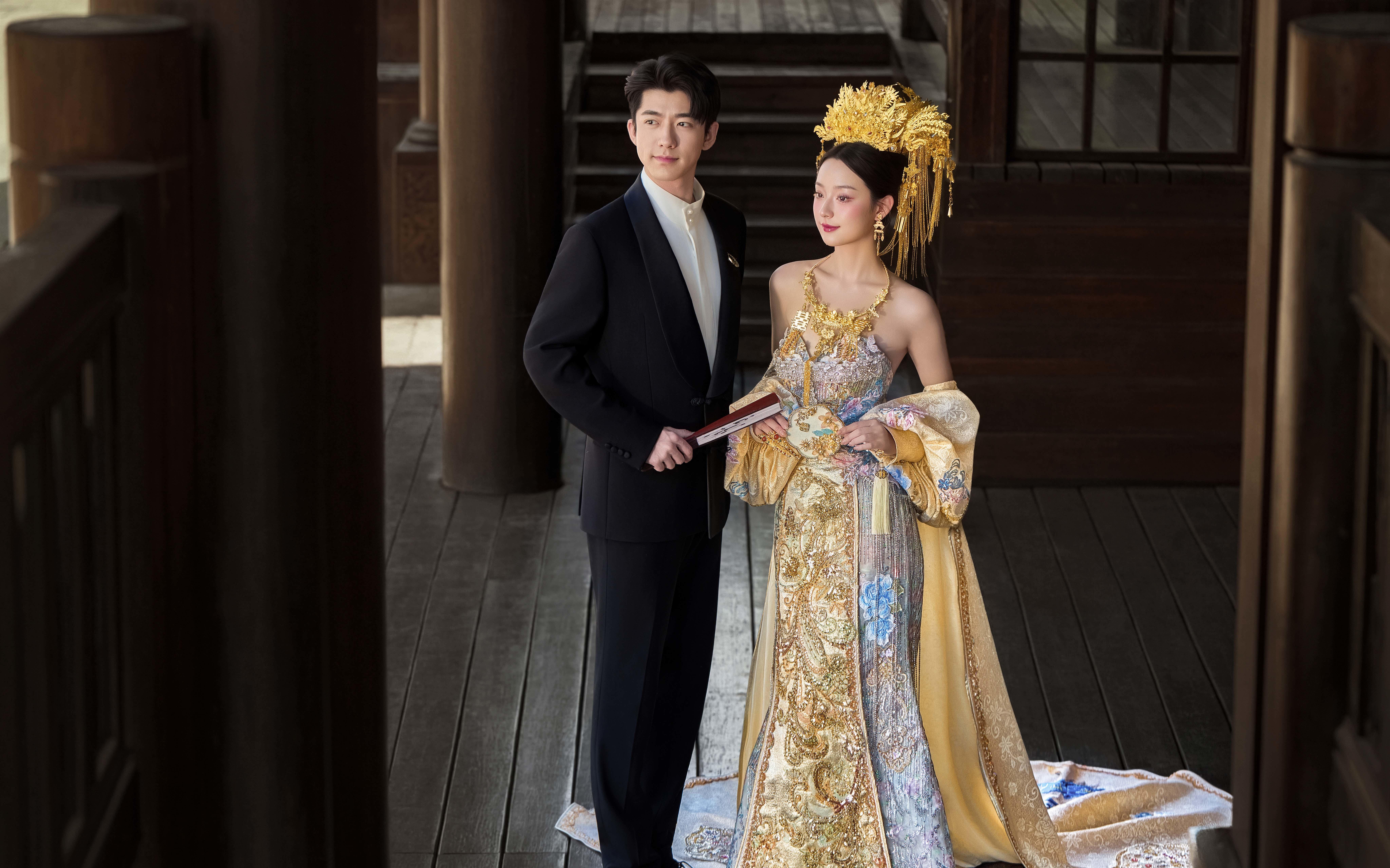 一眼就心动的新中式婚纱照又甜又有仪式