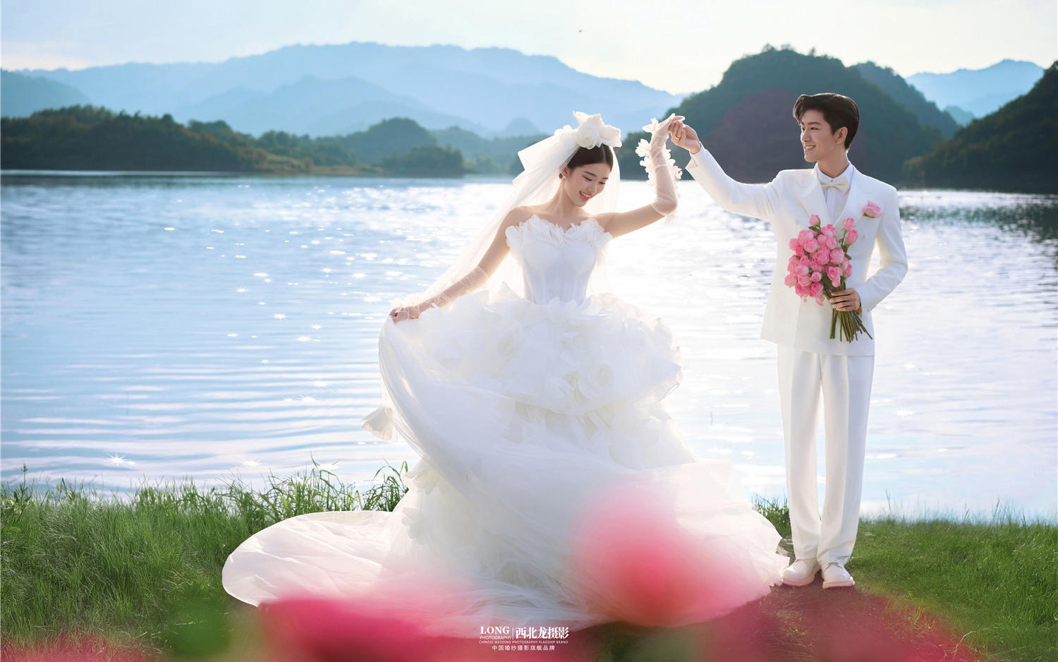 【西北龍攝影】水邊波光粼粼婚紗照！