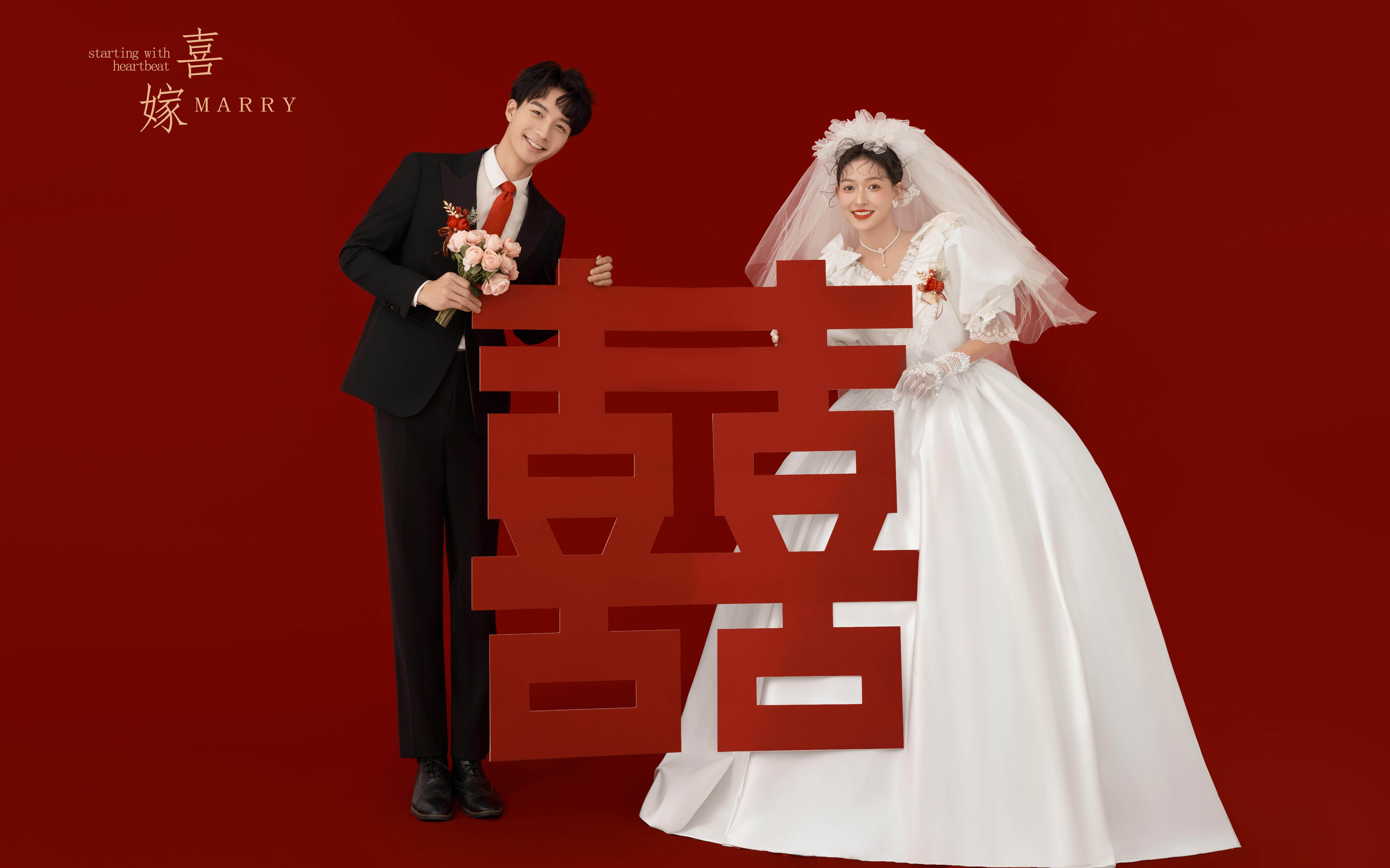 忍不住看了一遍又一遍??！好愛我的紅底婚紗照