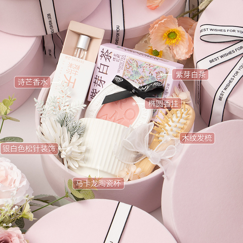 【高品質(zhì)推薦】絲絨浪漫圓桶伴娘伴手禮