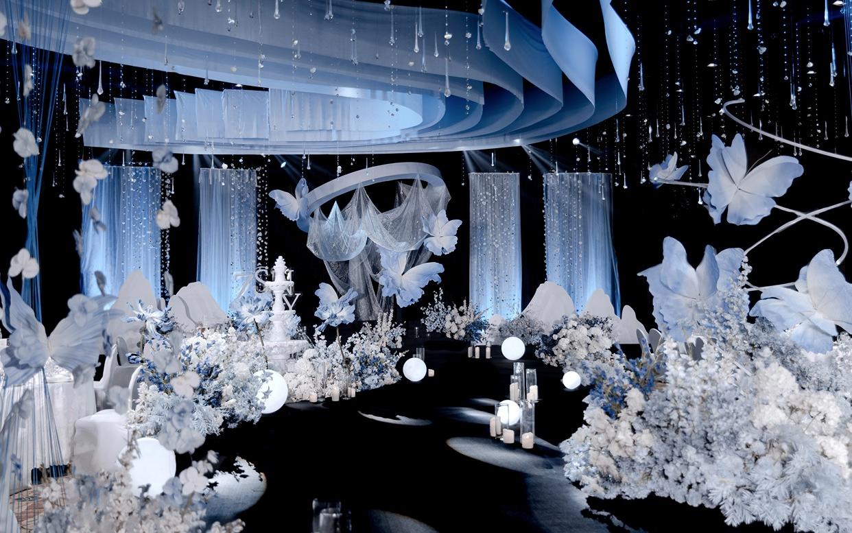 臻爱婚礼｜雾霾蓝色系星空婚礼