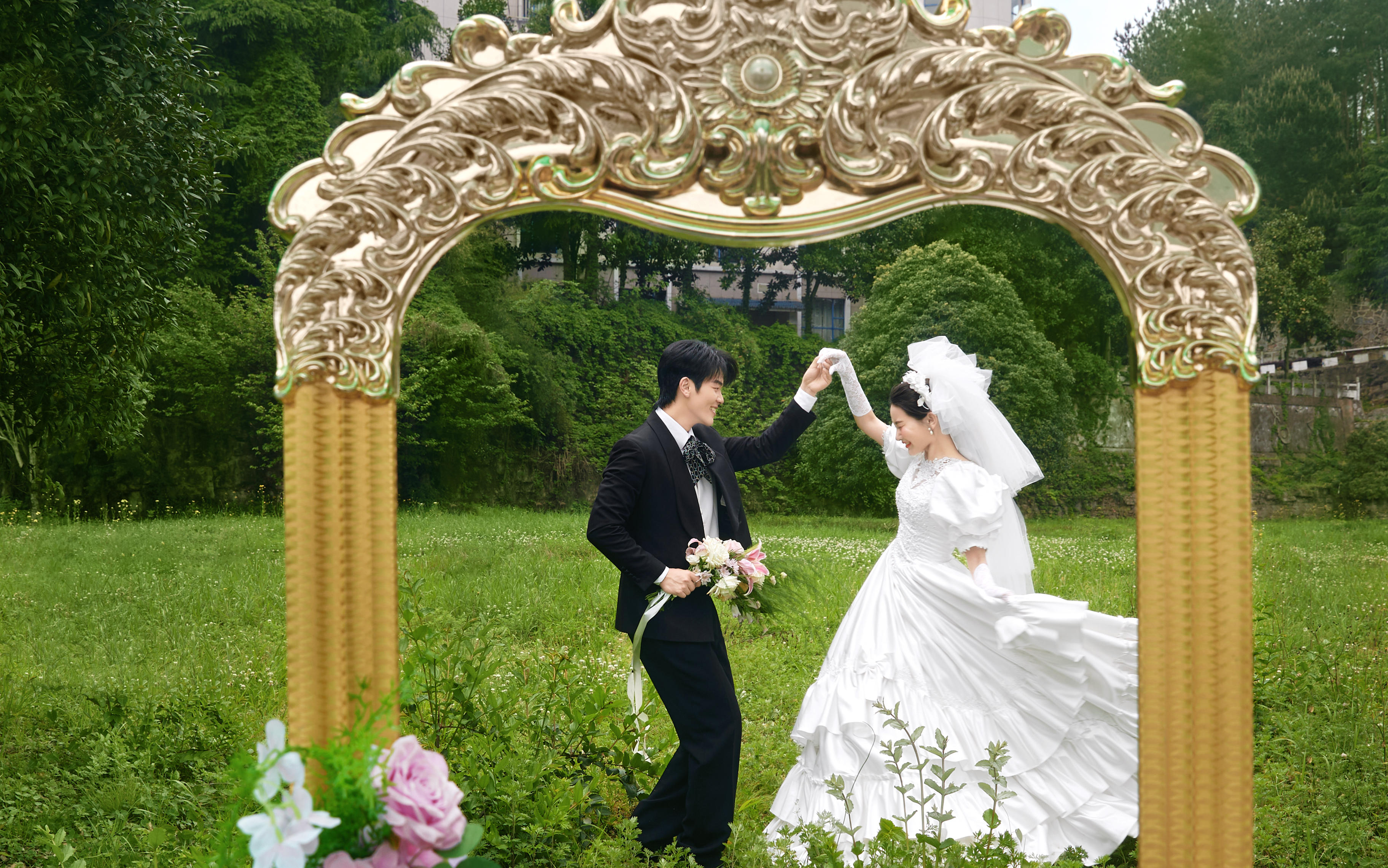 法式复古婚纱照