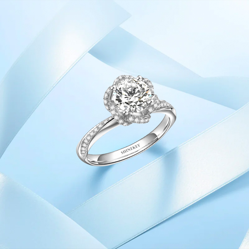 SHINEKEY 光钥 LceLoveII冰恋II Pt950钻戒 精选D色克拉钻
