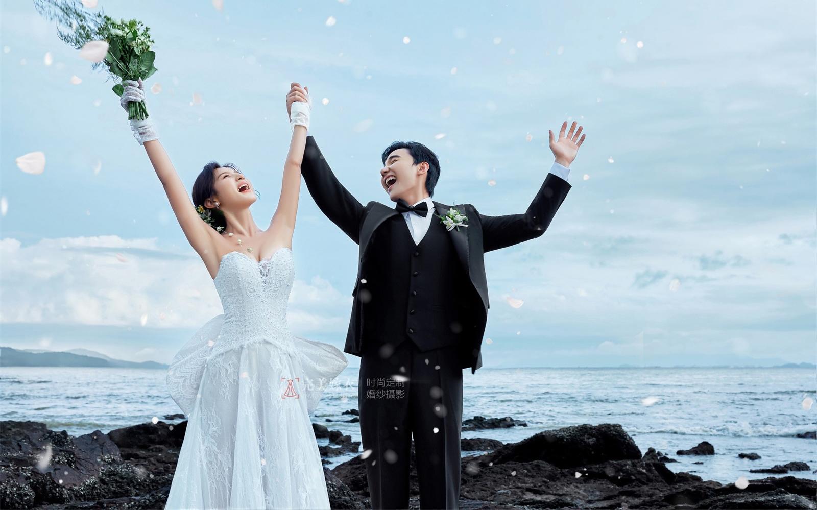 【hi-我的女神】美哭了😭电影感礁石婚纱照封神