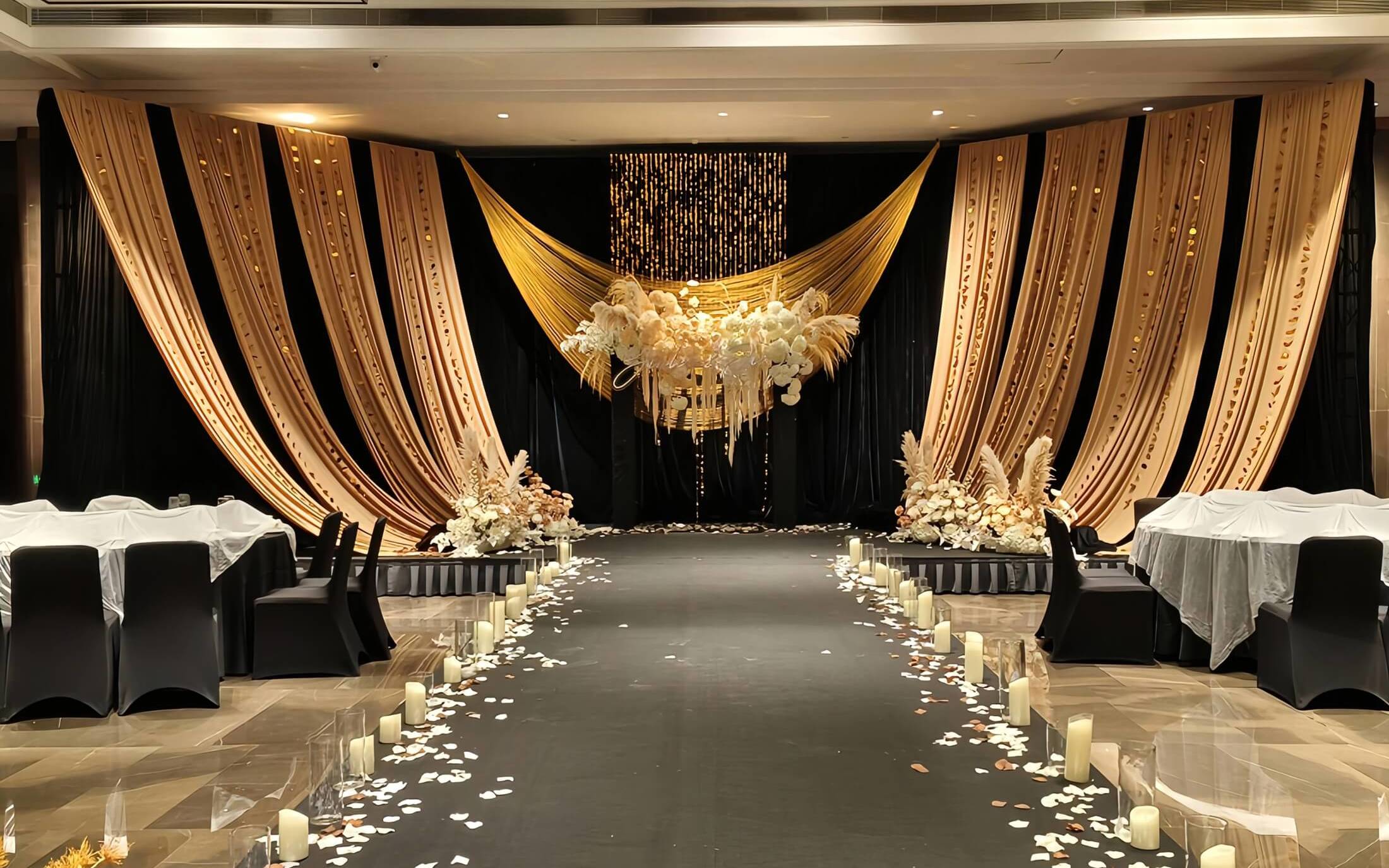 【美卡婚礼】室内酒店—复古金色盖茨比主题婚礼