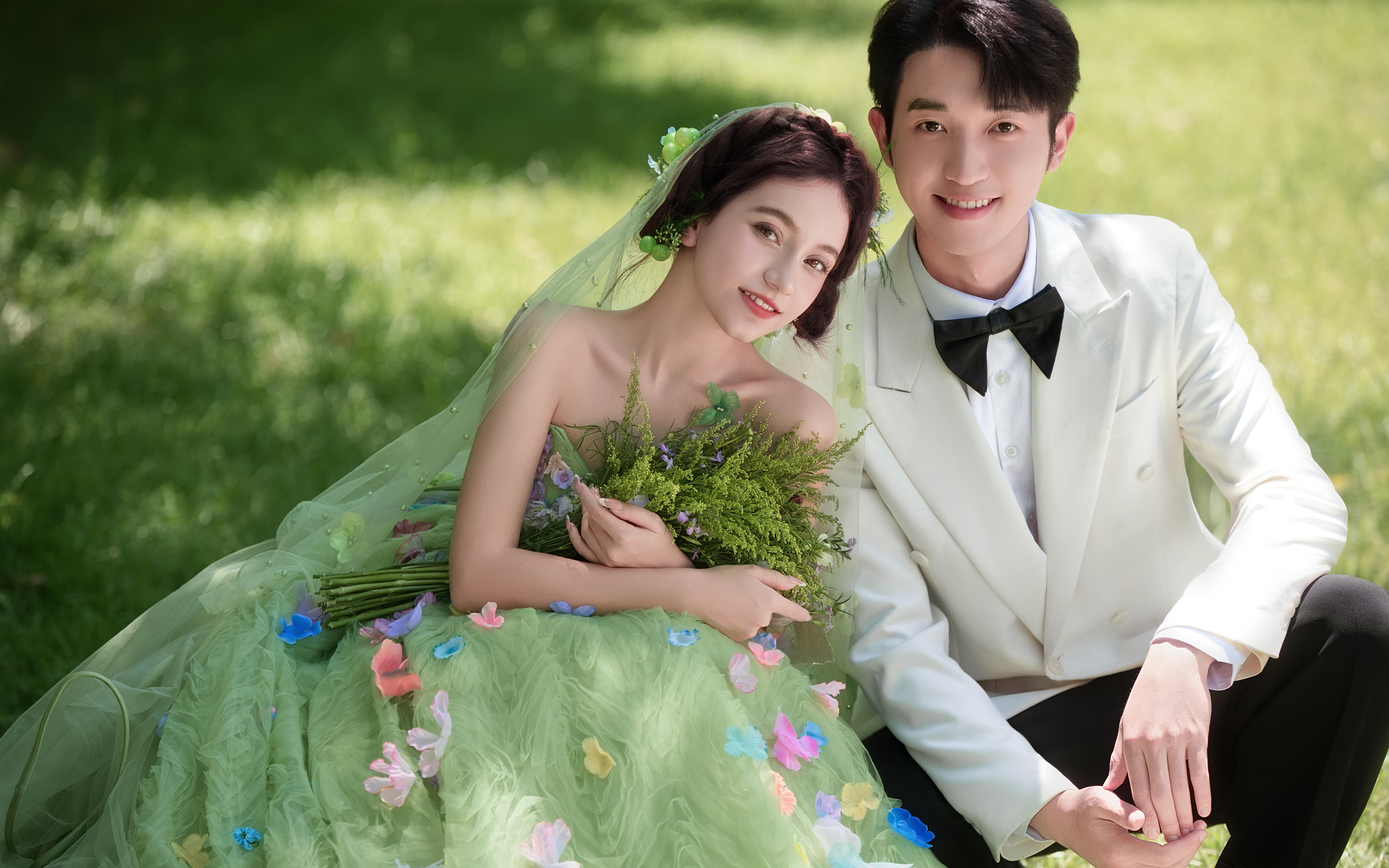 绿野为幕 爱意成诗～大理森系婚纱照美到犯规