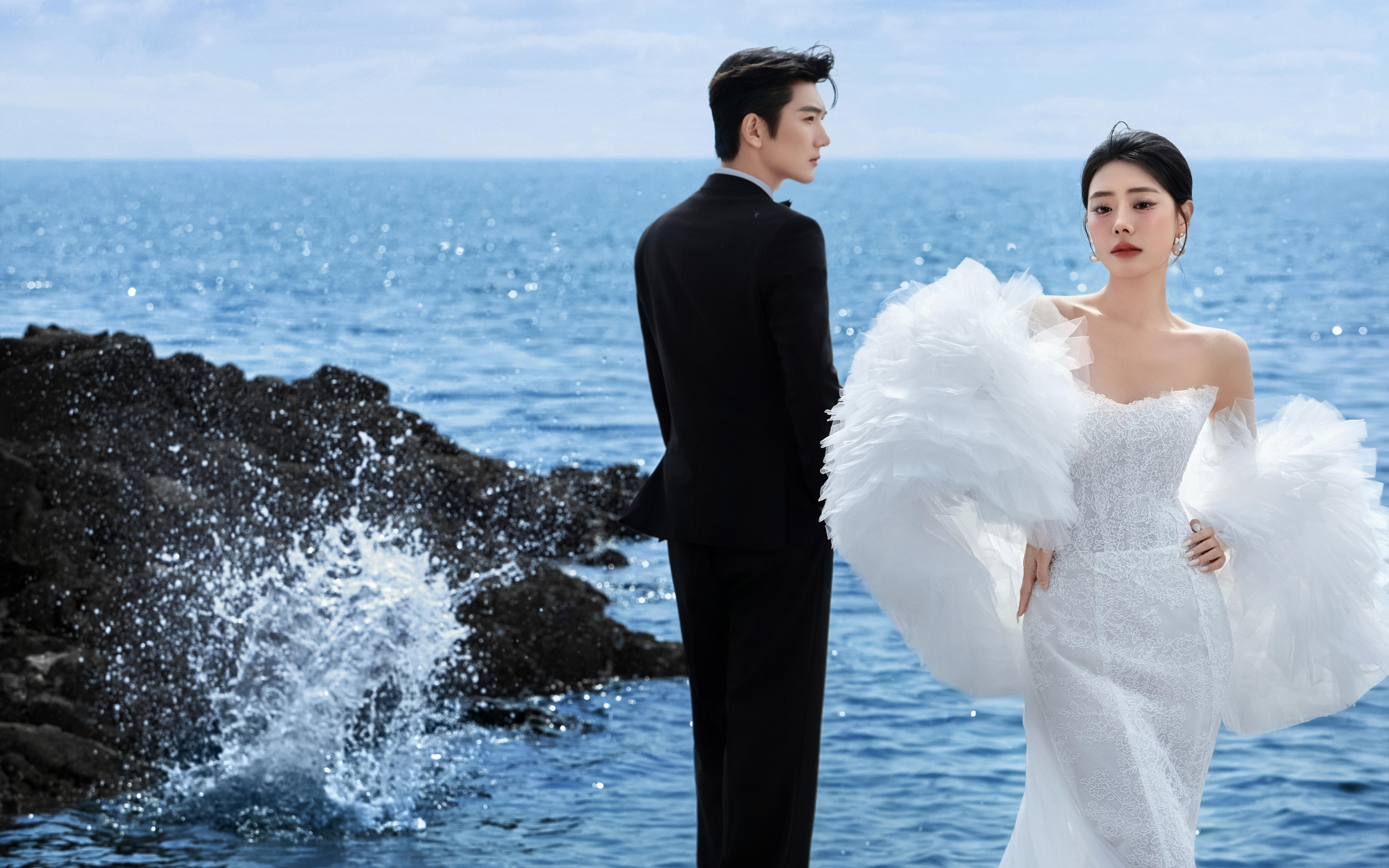 把纯欲高级感焊在海边礁石上