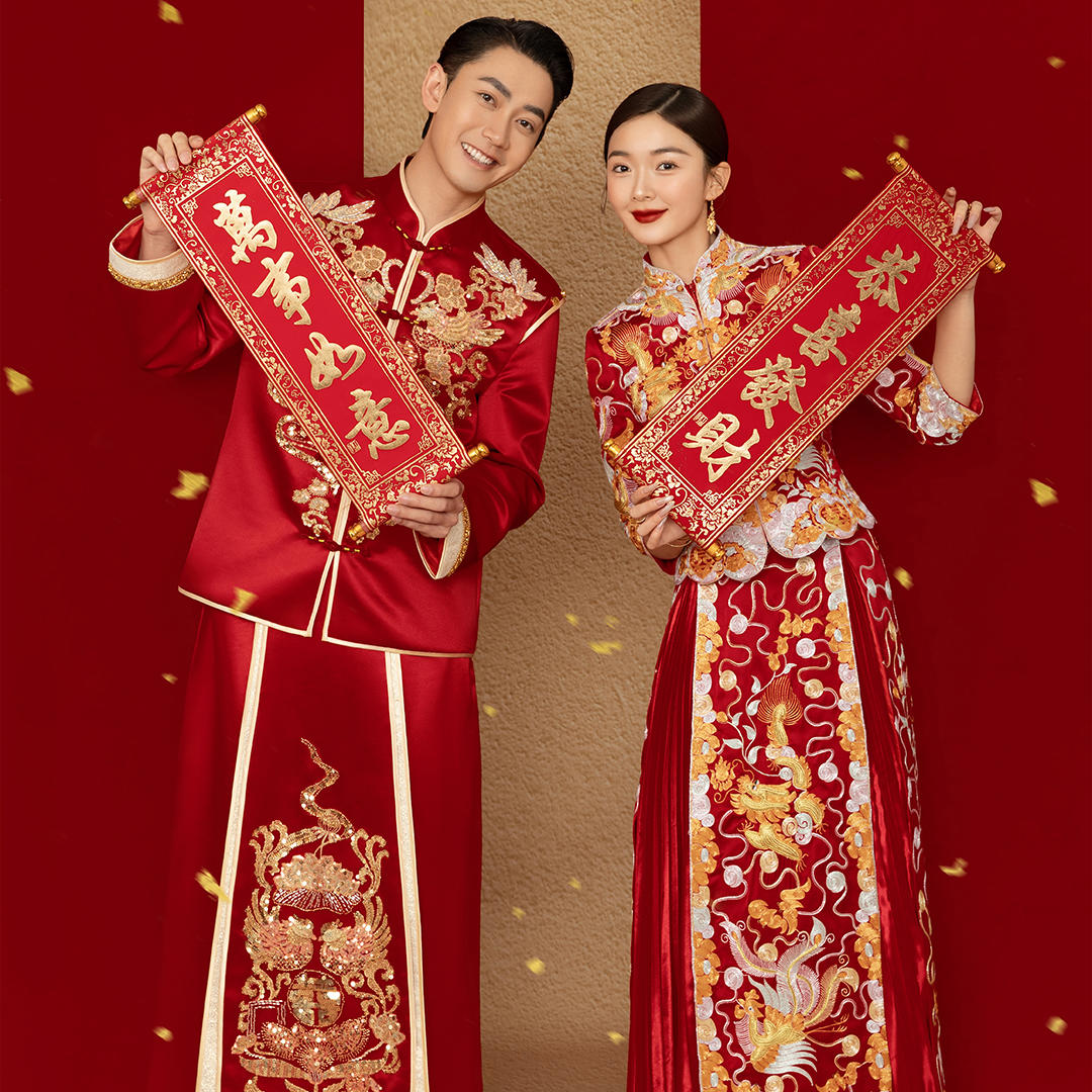 父母都夸的新中式秀禾婚纱照/喜庆又俏皮/喜嫁风