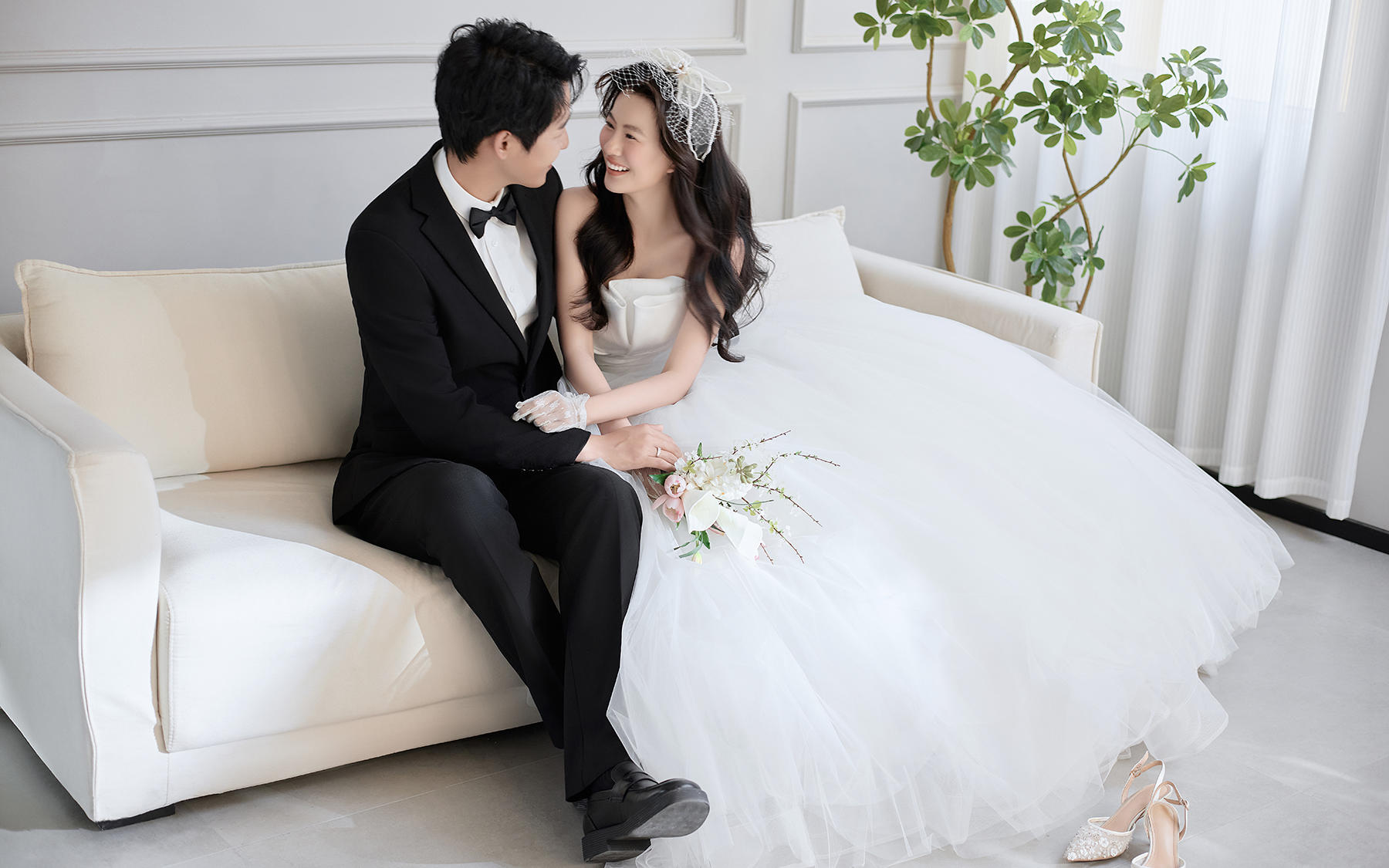 【森笙视觉】室内甜蜜韩式白纱婚纱照