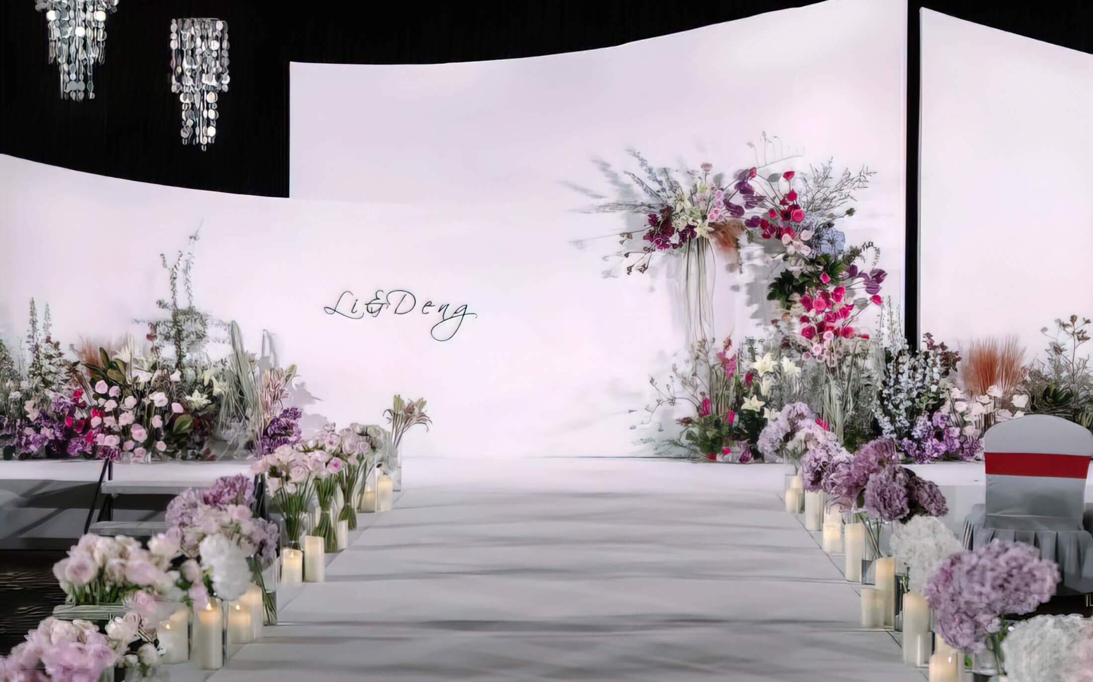 【百亩花田●YX】玫红小众●极简●鲜花婚礼