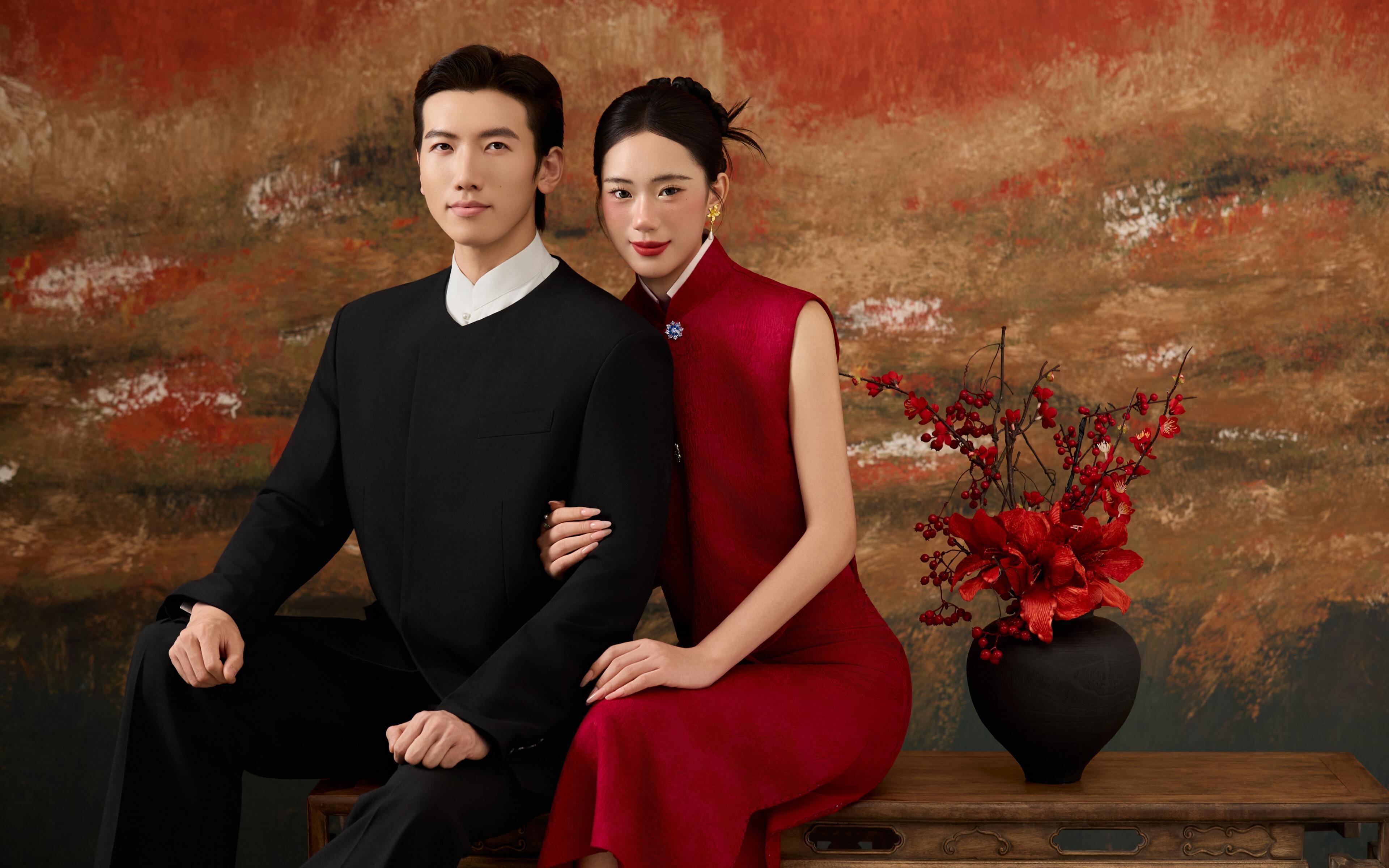 没办法拒绝❗️新中式婚纱照气血超足的美❤️