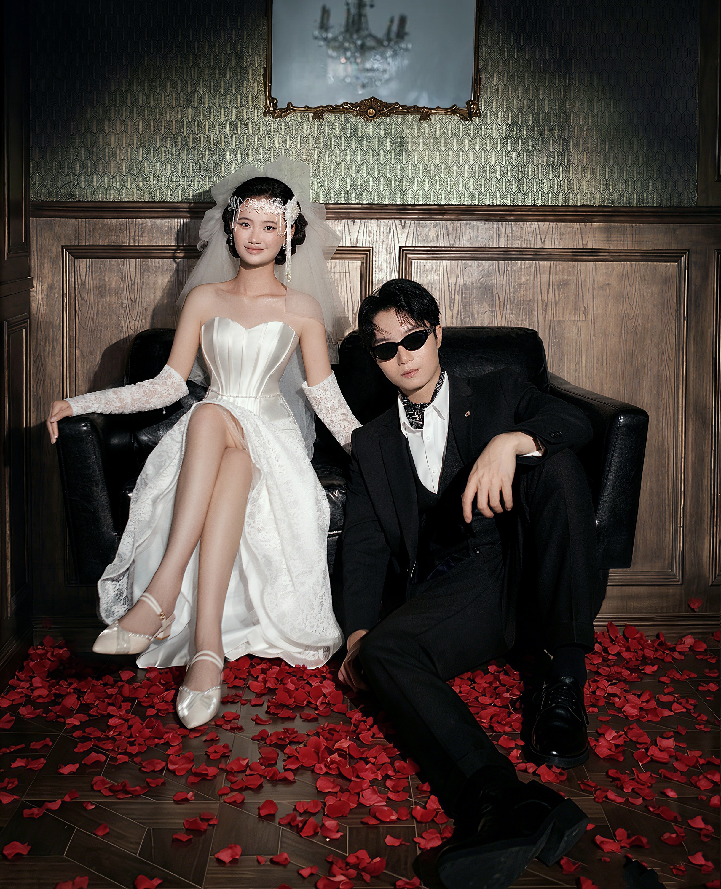 谁能拒绝自带电影的赫本风婚纱照