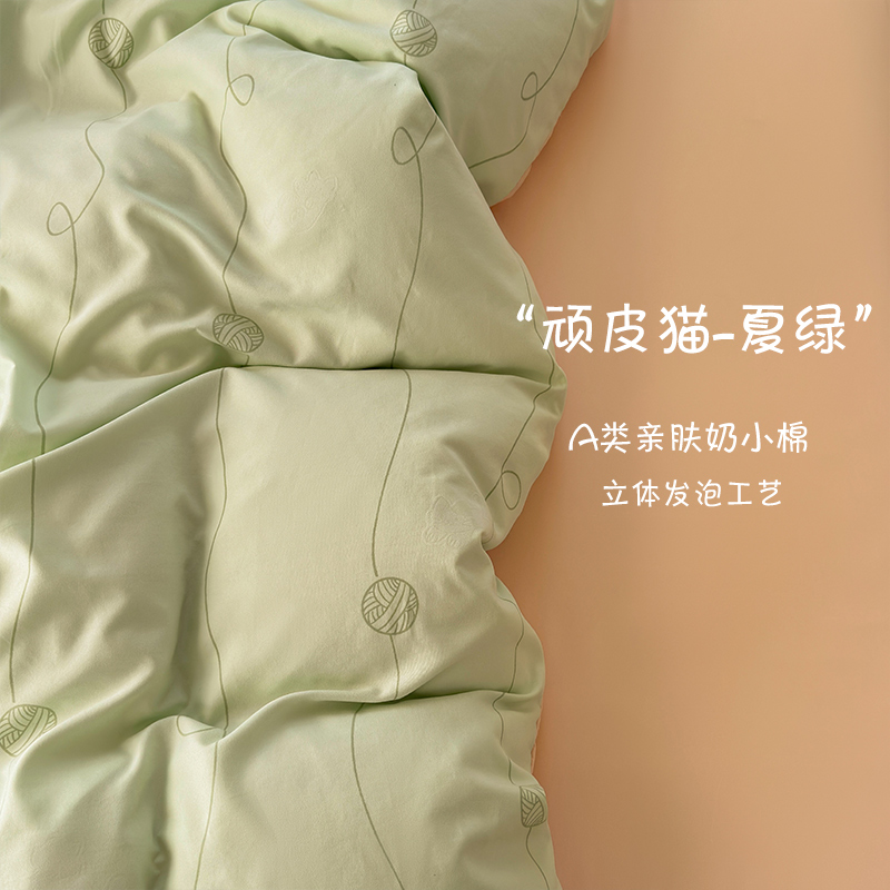 2025新款A类超柔奶小棉6D立体印花四件套