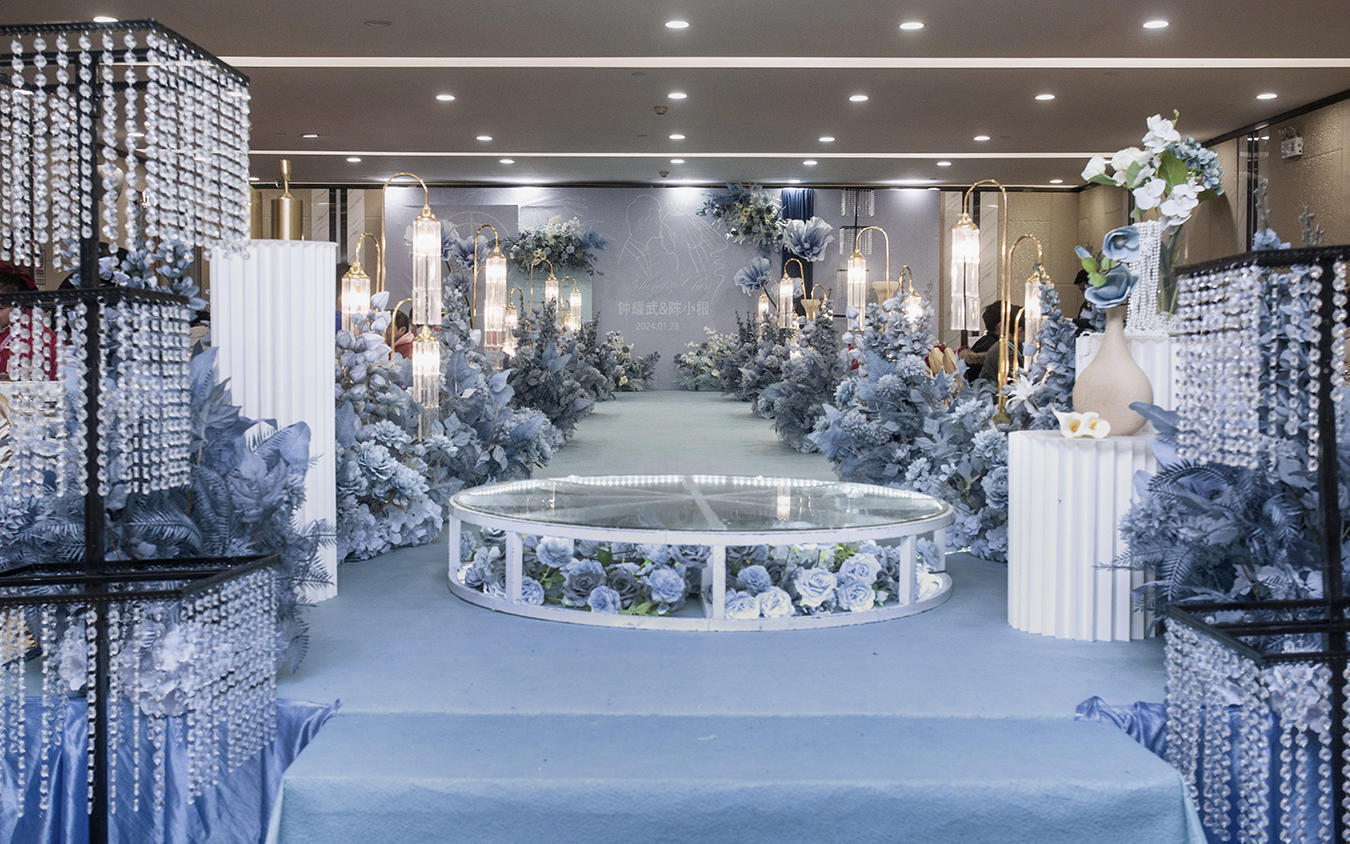 蓝色简约婚礼