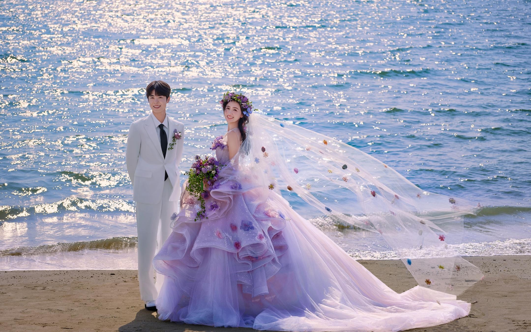 紫色果然很有韻味??三亞婚紗照