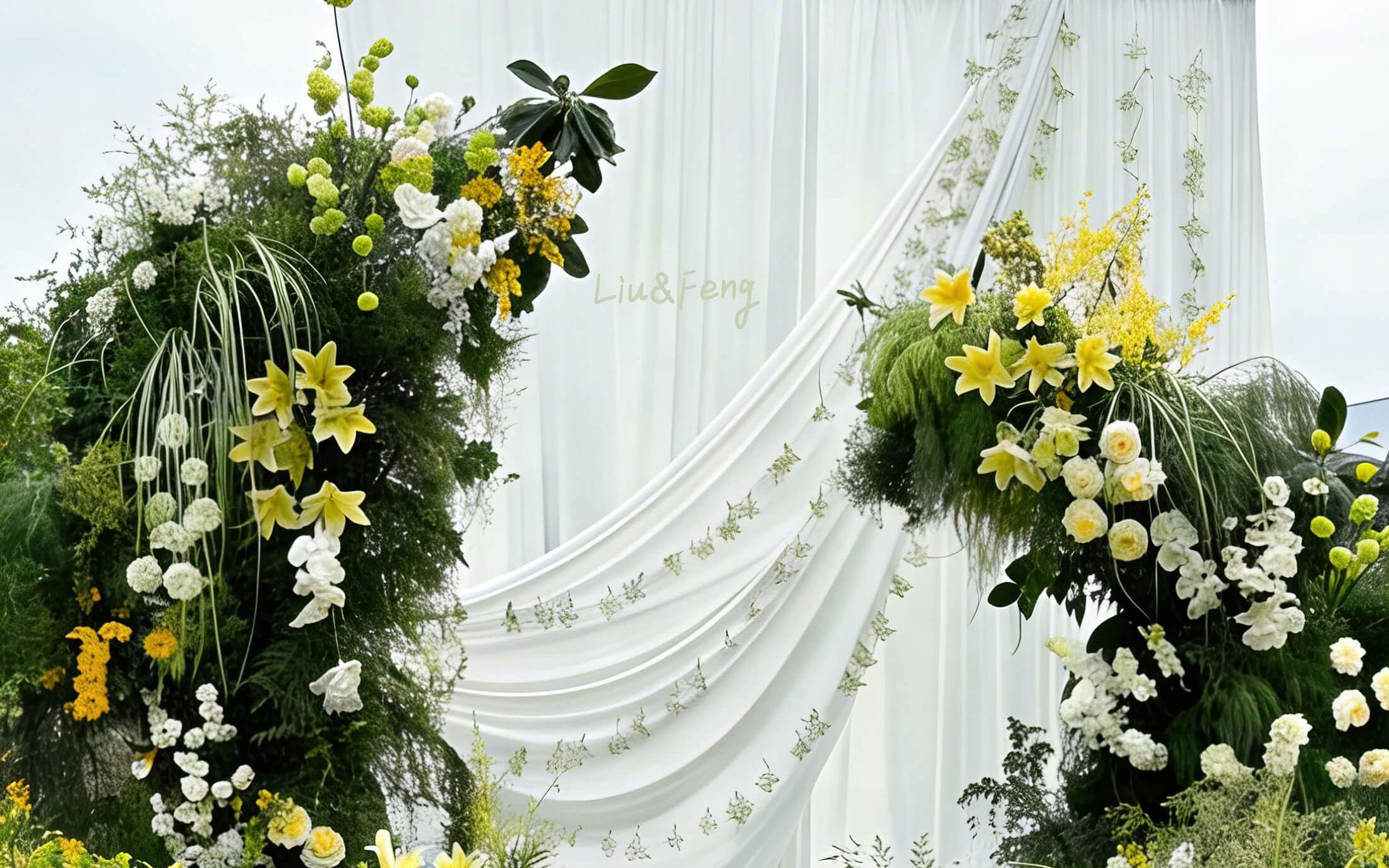 自然黄绿调户外游园