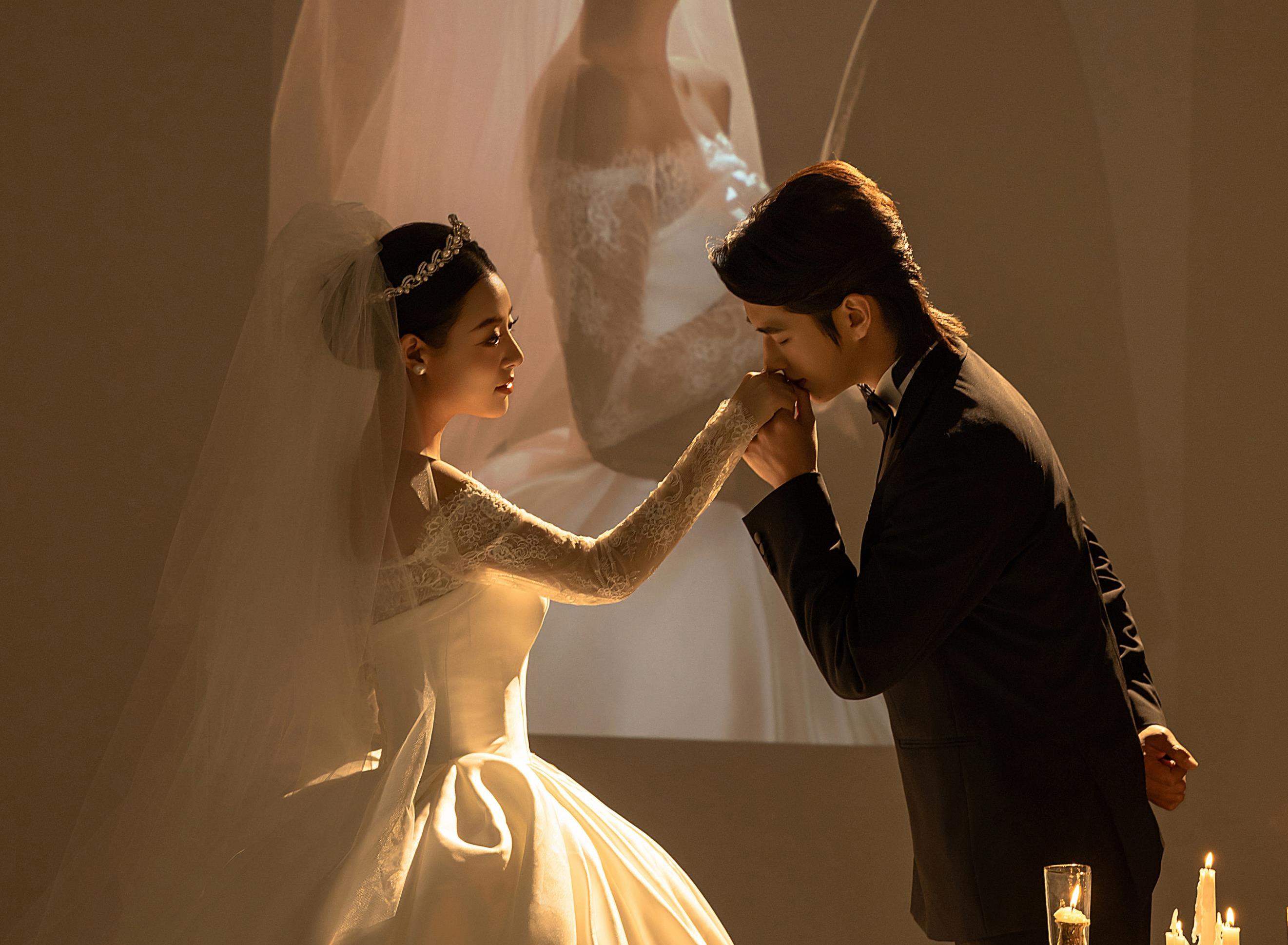 淮北韓城法慕婚紗｜投影儀婚紗照滿滿的儀式感???