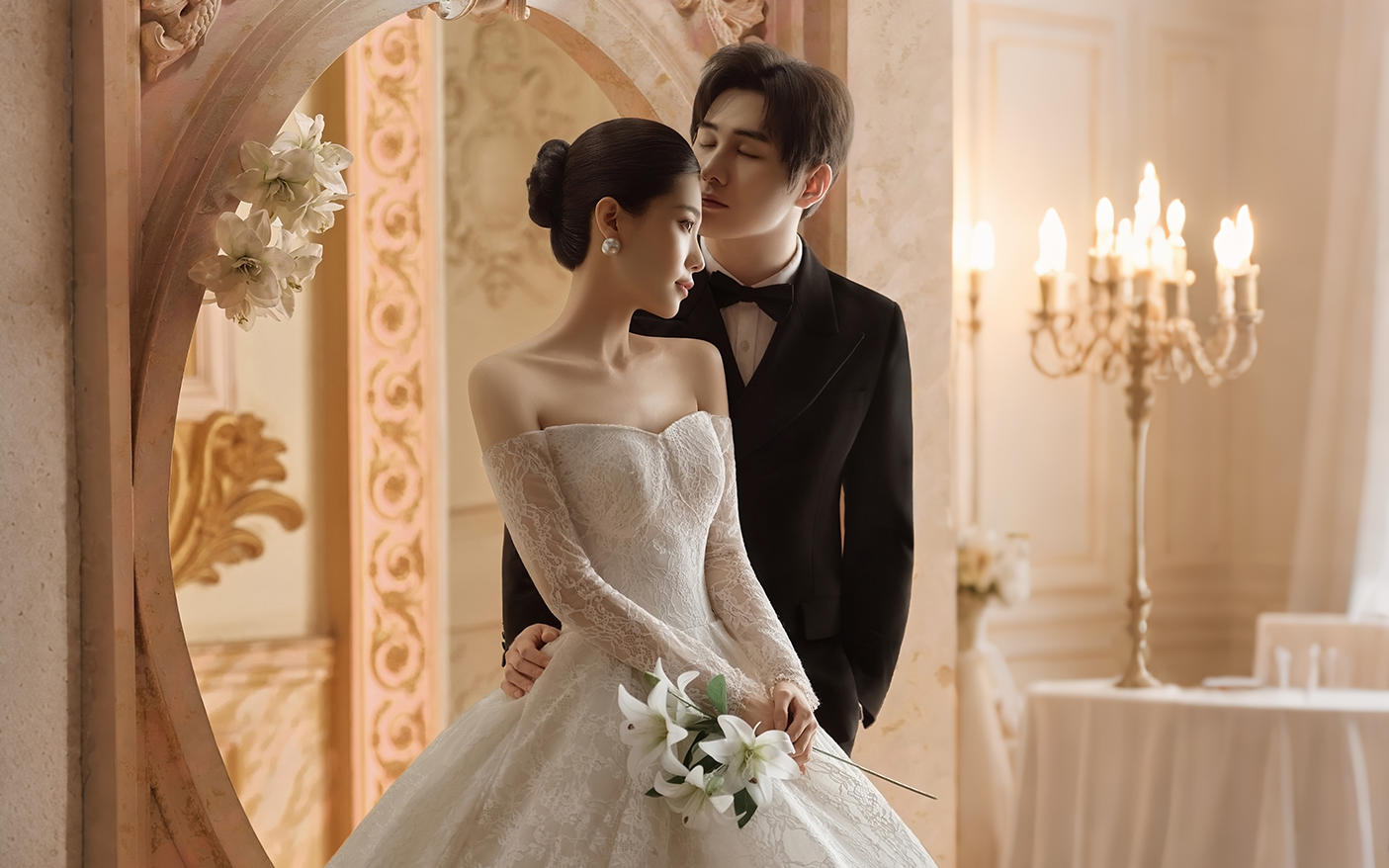 美到窒息的法式復(fù)古婚紗照??氛圍感絕了