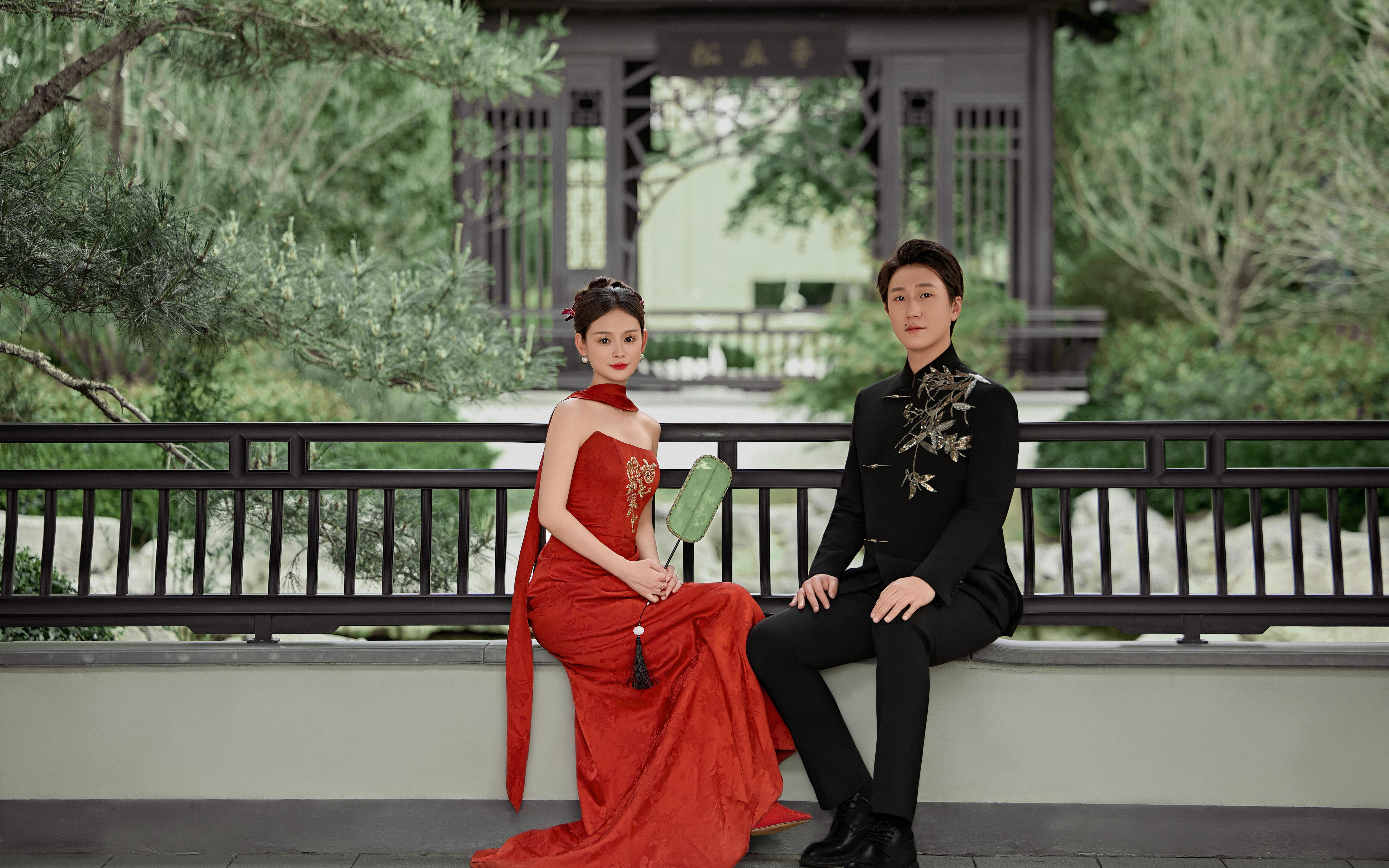 婉约派新中式园林婚纱照 国风美太绝了