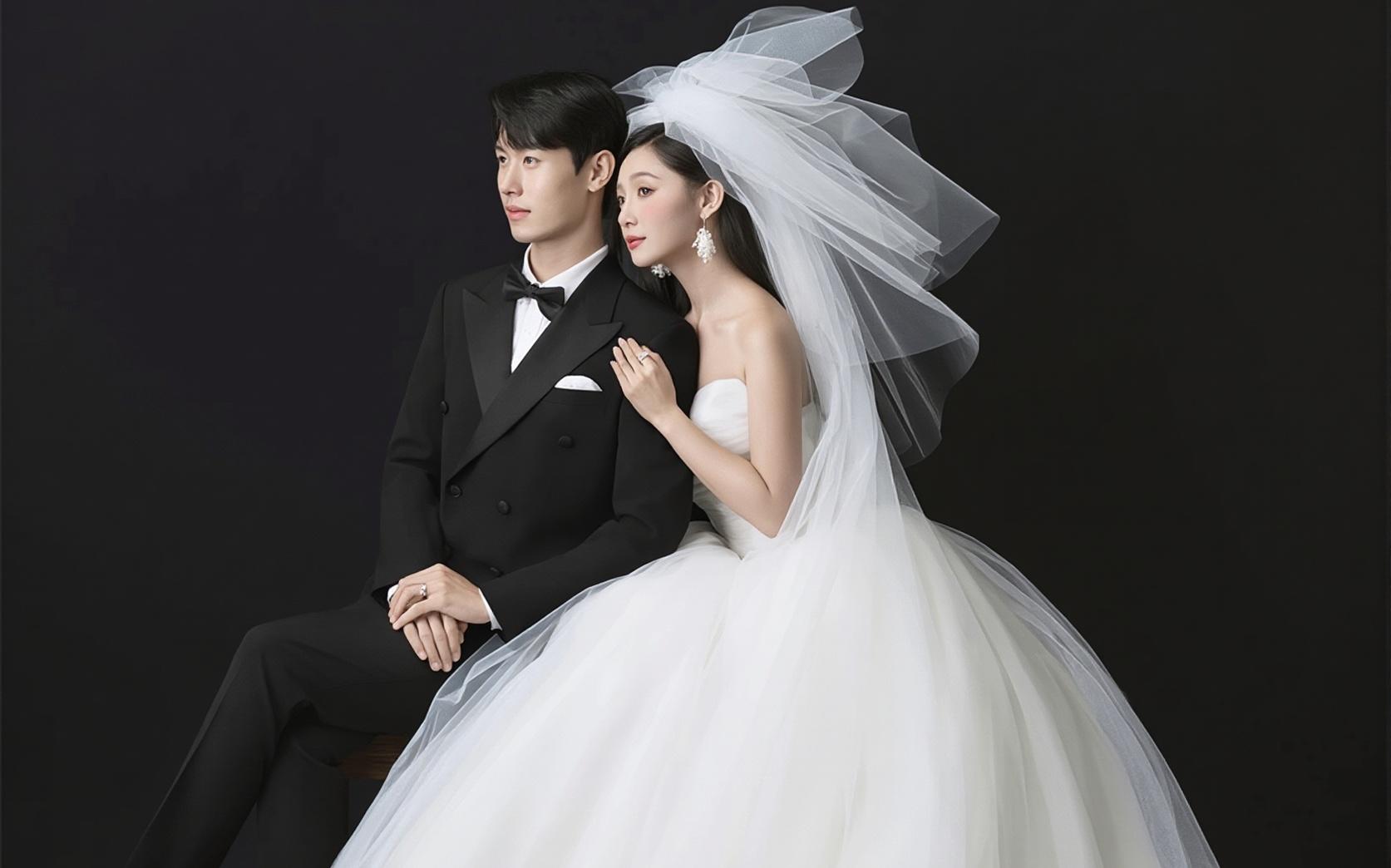 无法拒绝的高级感 室内主婚纱照