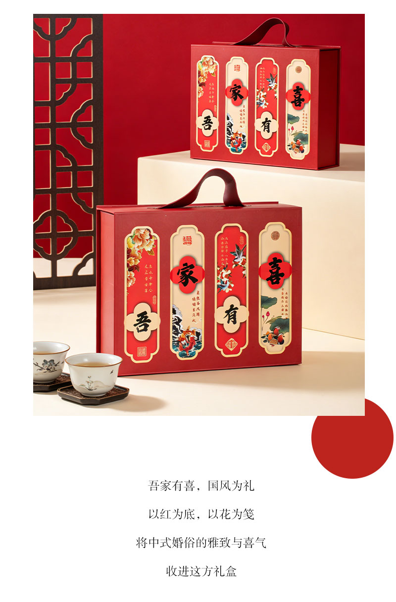 新中式國風(fēng)吾家有喜伴手禮 男女結(jié)婚賓客禮伴郎伴娘實(shí)用回禮