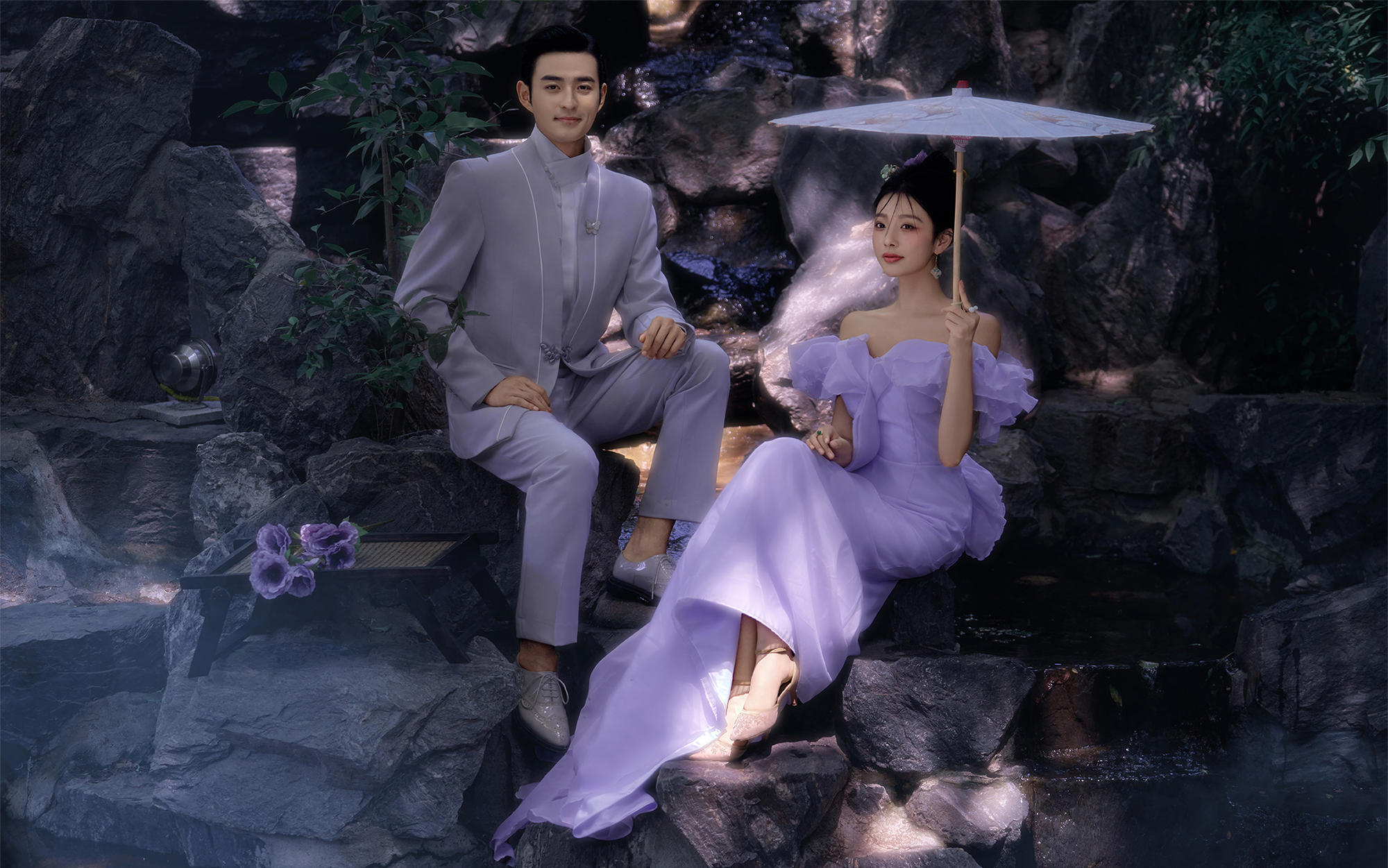 園林邂逅新中式禮服，婚照映愛(ài)影
