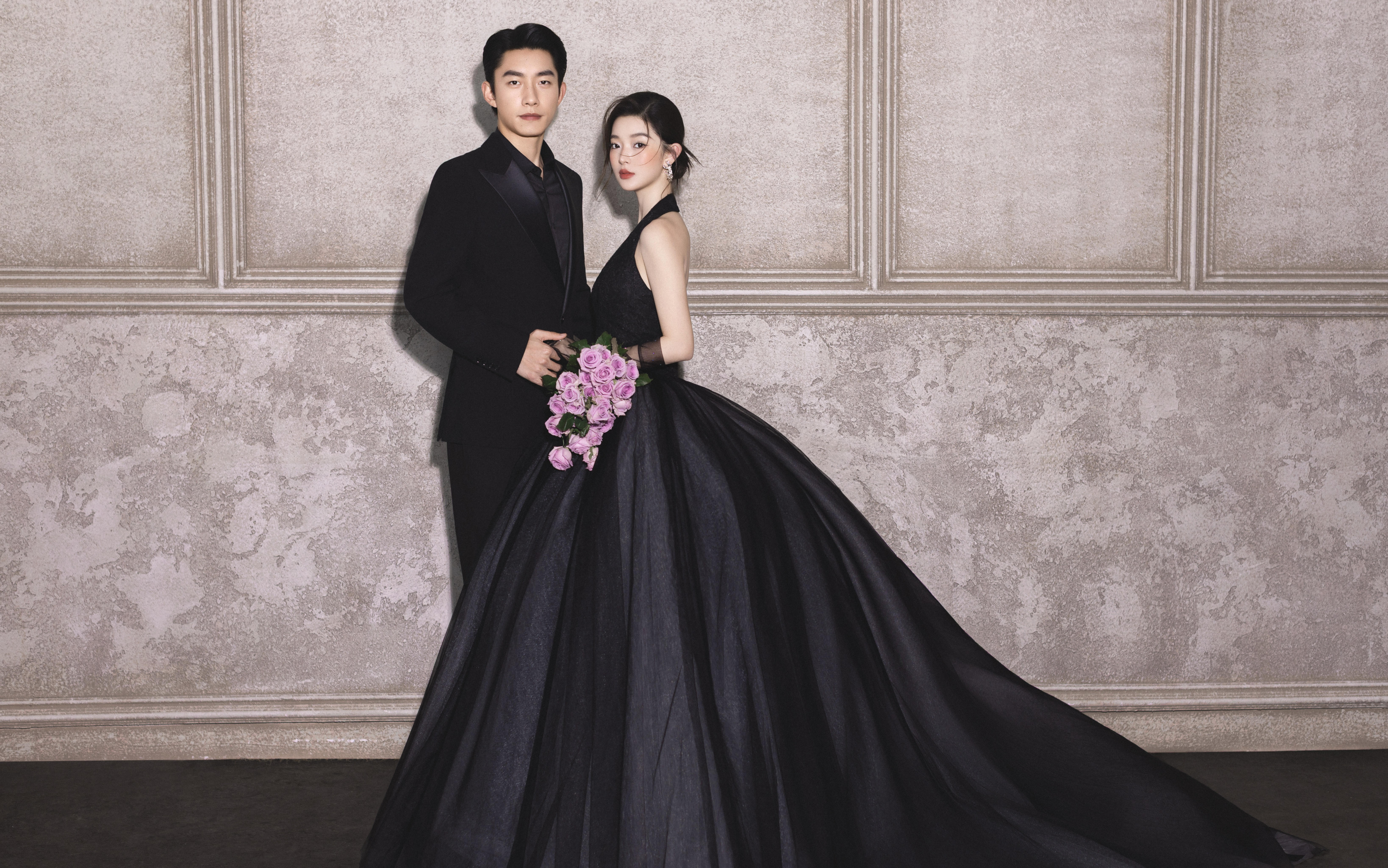 室内黑纱婚纱照~