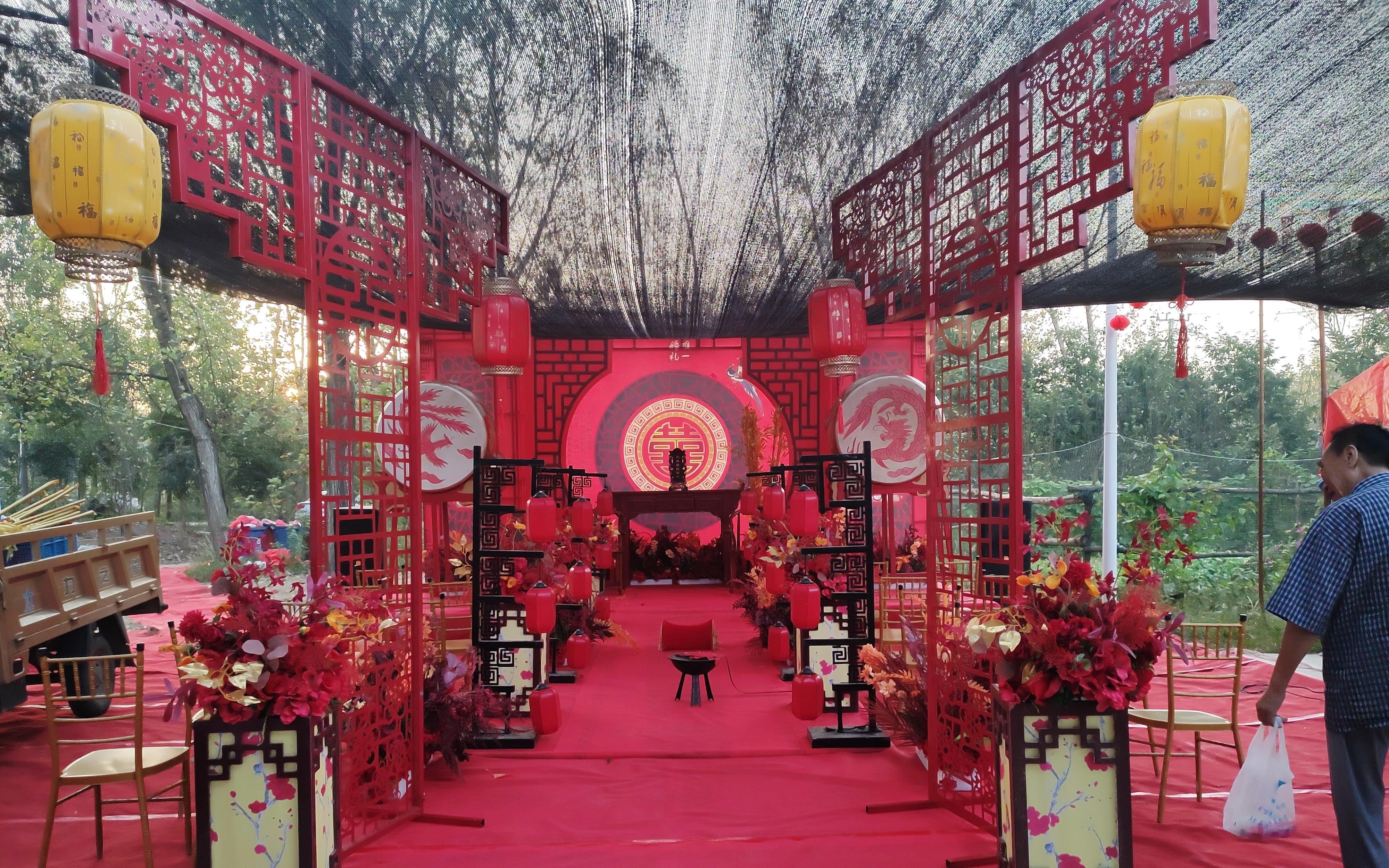 【唯壹婚礼】户外中国红中式婚礼