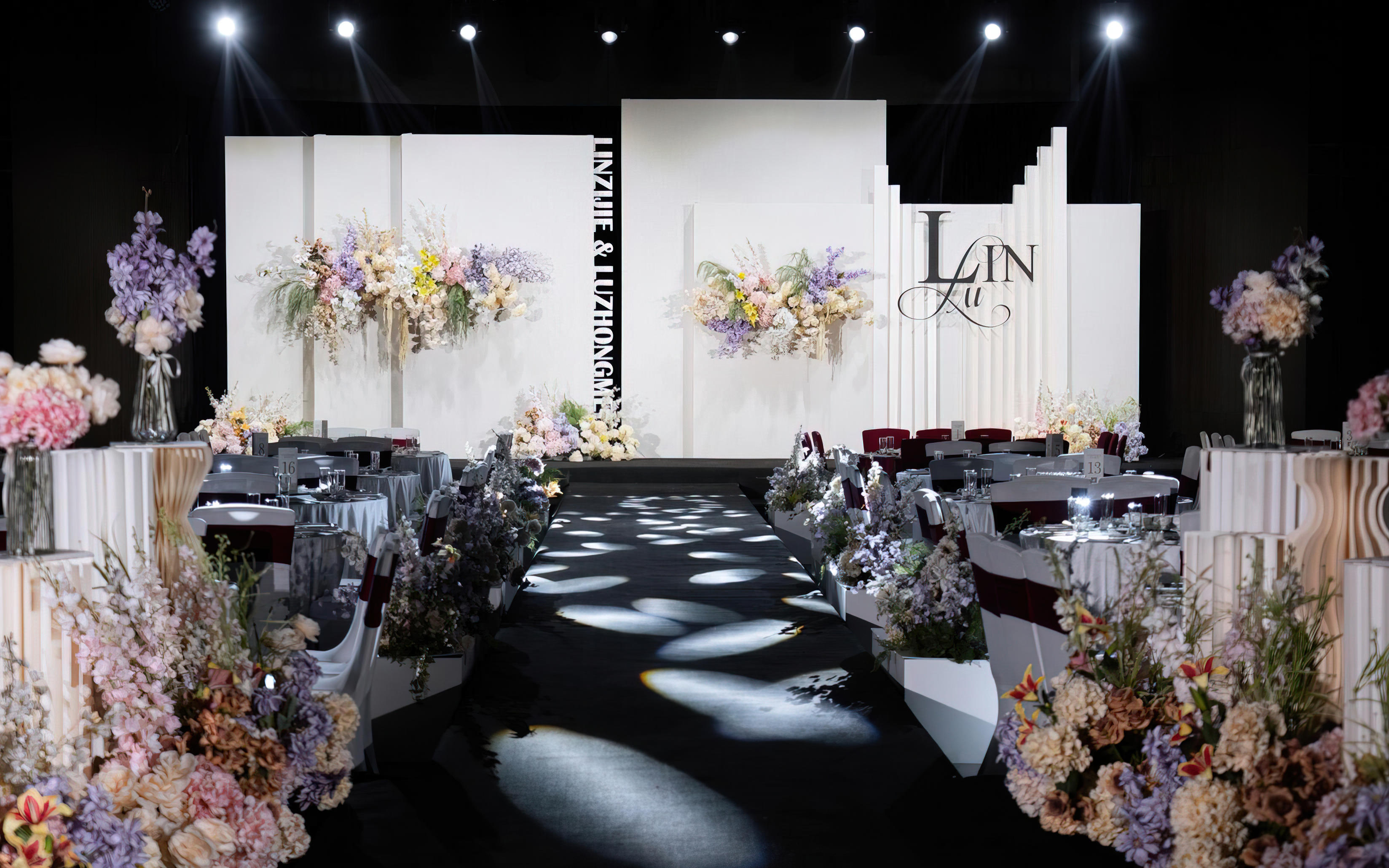 韓式白色酒店布藝婚禮