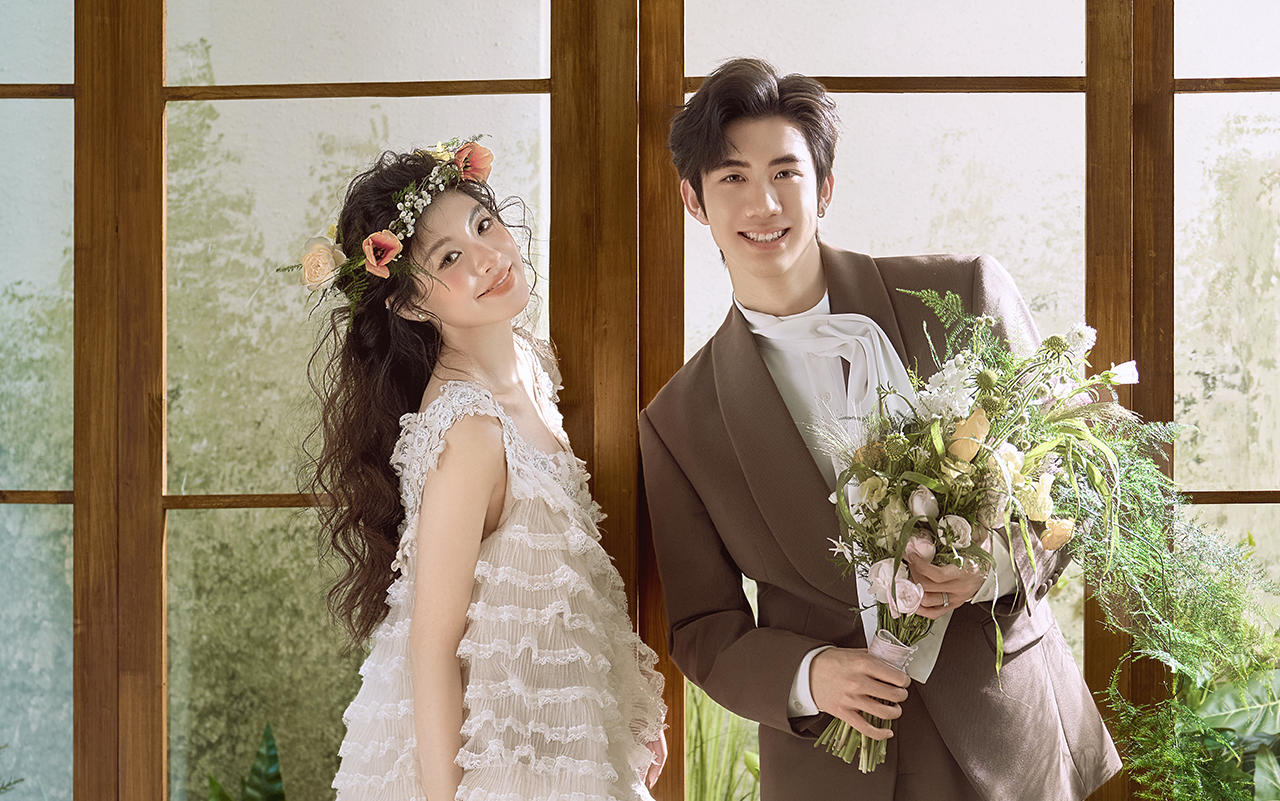 森系白纱🌹吧温柔藏进婚纱照里