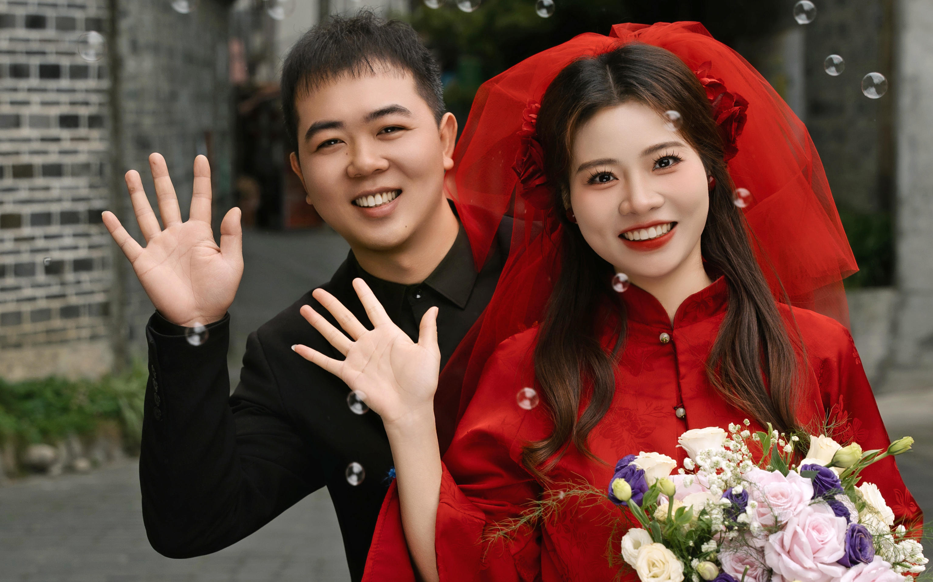 自由力满满的喜嫁婚纱照