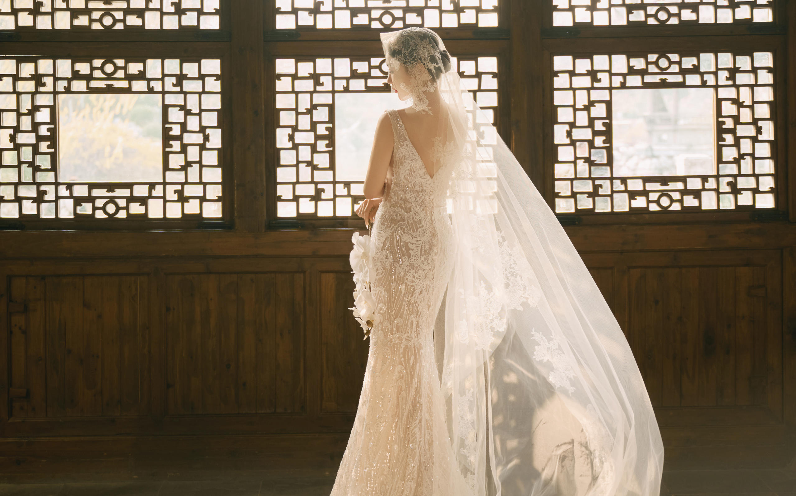 【雪彩客片】還是被驚艷到了?蕾絲魚尾和園林適配度