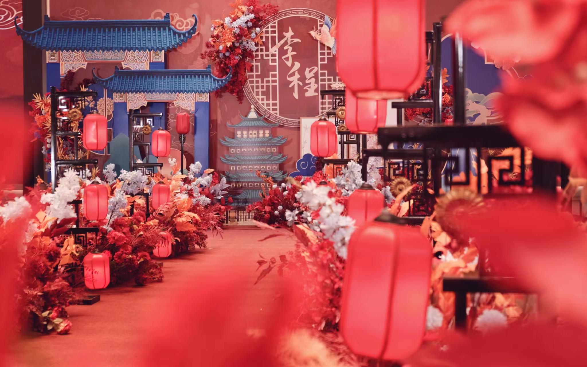 中式龙凤呈祥中式婚礼场景