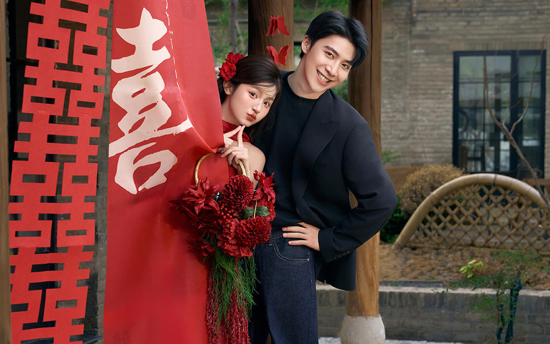 【西北龙摄影】超好看的房顶喜嫁新中式婚照