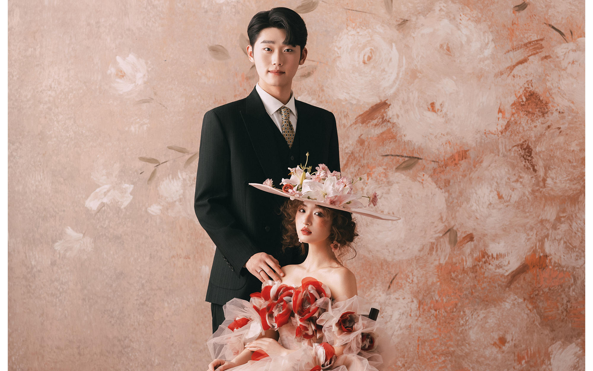 油畫粉紗婚紗照洋娃娃既視感（仲夏拾夢）