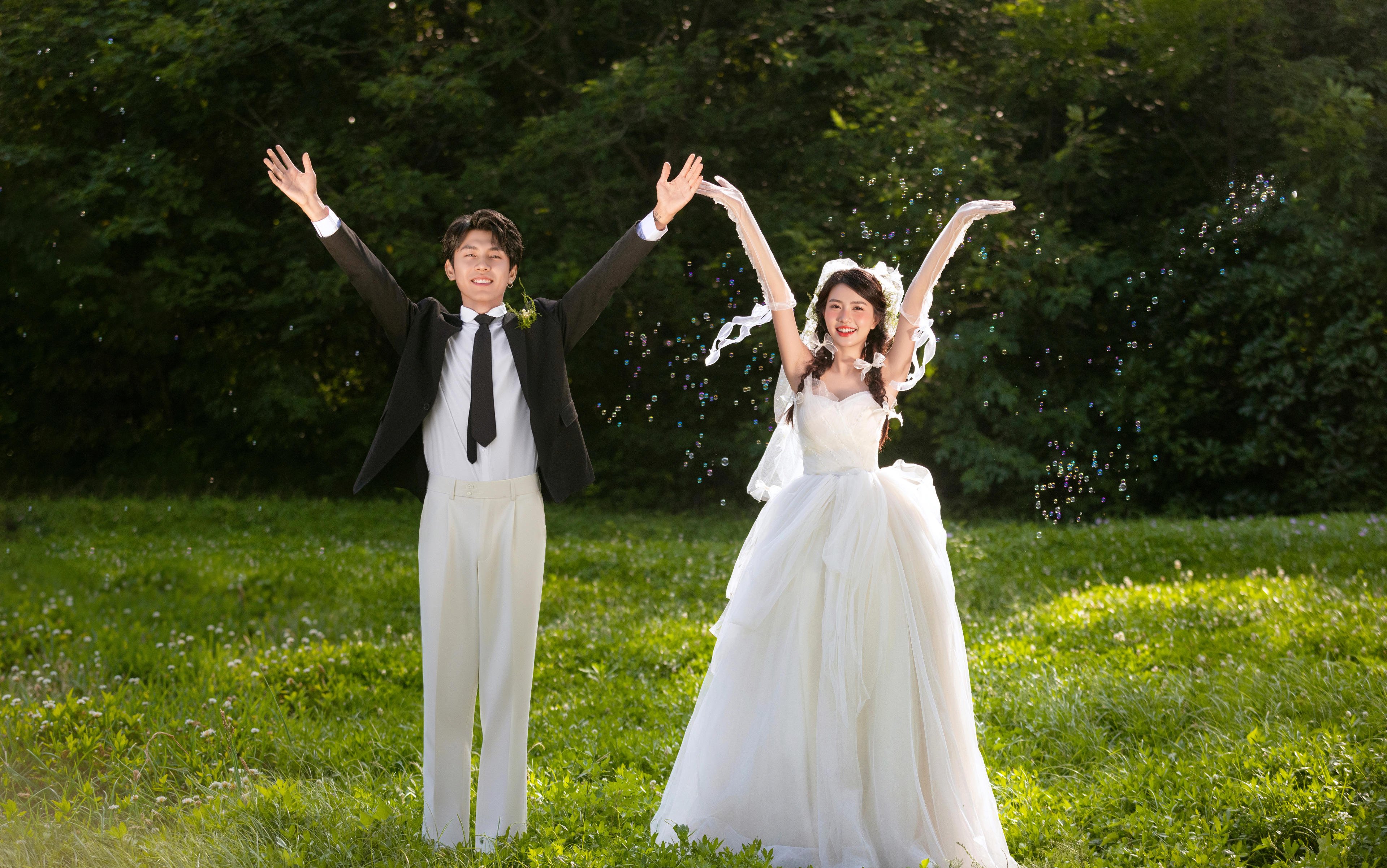 森系蝴蝶·可爱泡泡~~淮南夏日森系婚纱照