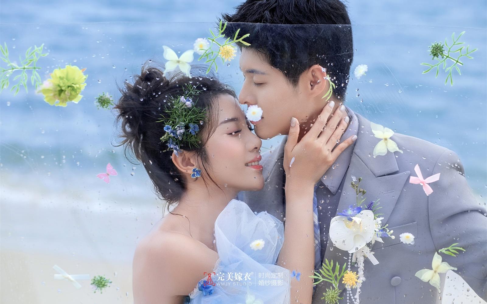 【花神蓝色】婚纱照邂逅海景波光✨太美啦！